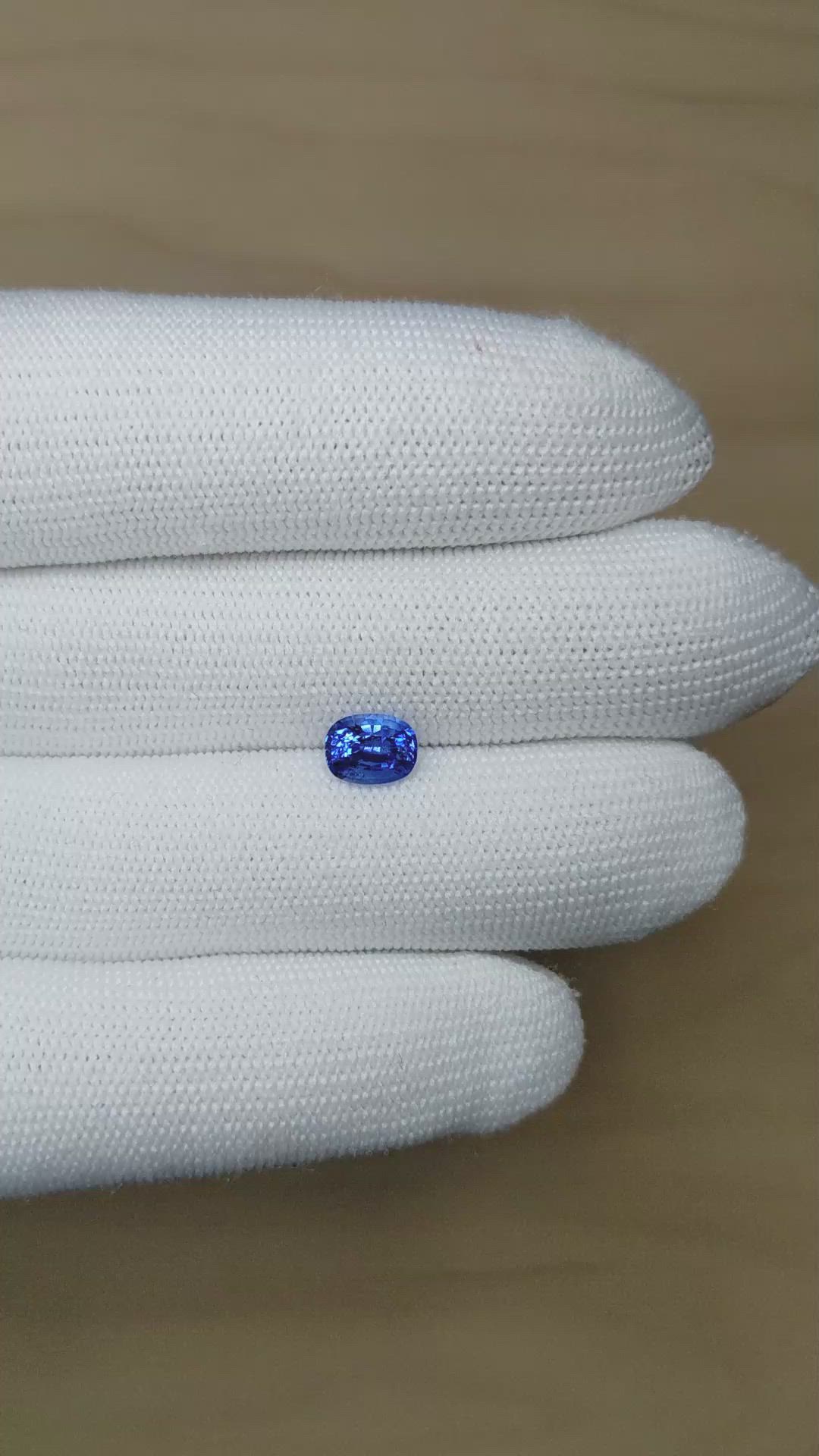 1.62 Ct. Blue Sapphire from Ceylon (Sri Lanka) Size Video