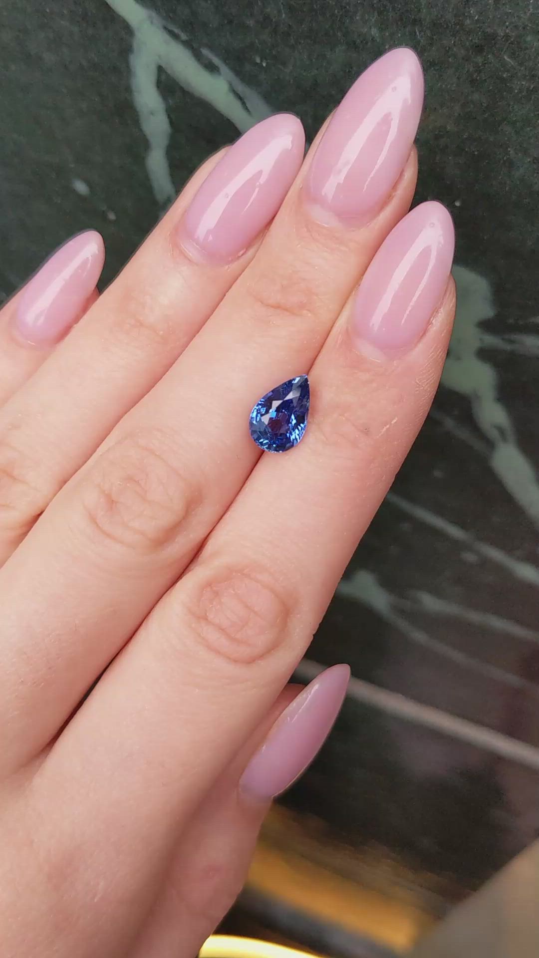 3.05 Ct. Blue Sapphire from Ceylon (Sri Lanka) Size Video