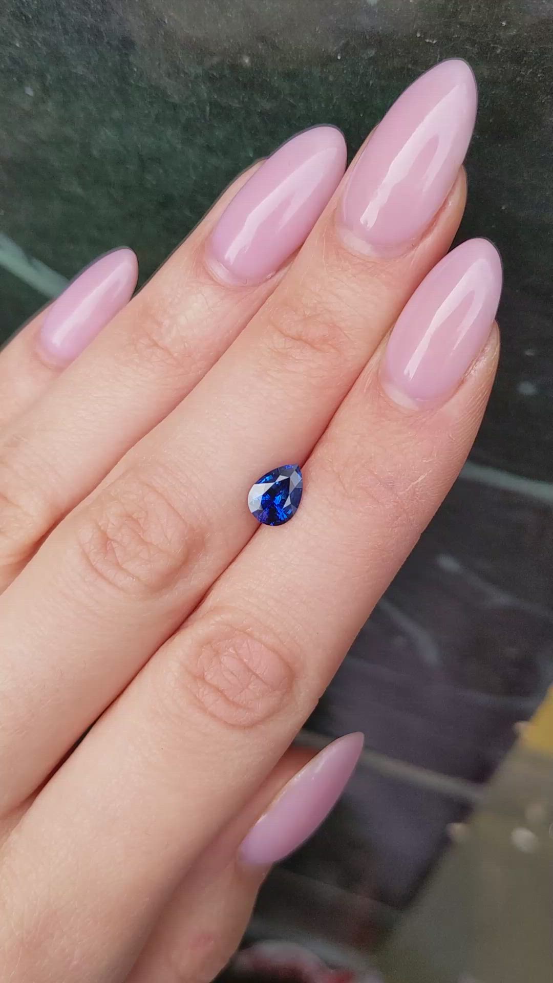 1.30 Ct. Blue Sapphire from Ceylon (Sri Lanka) Size Video