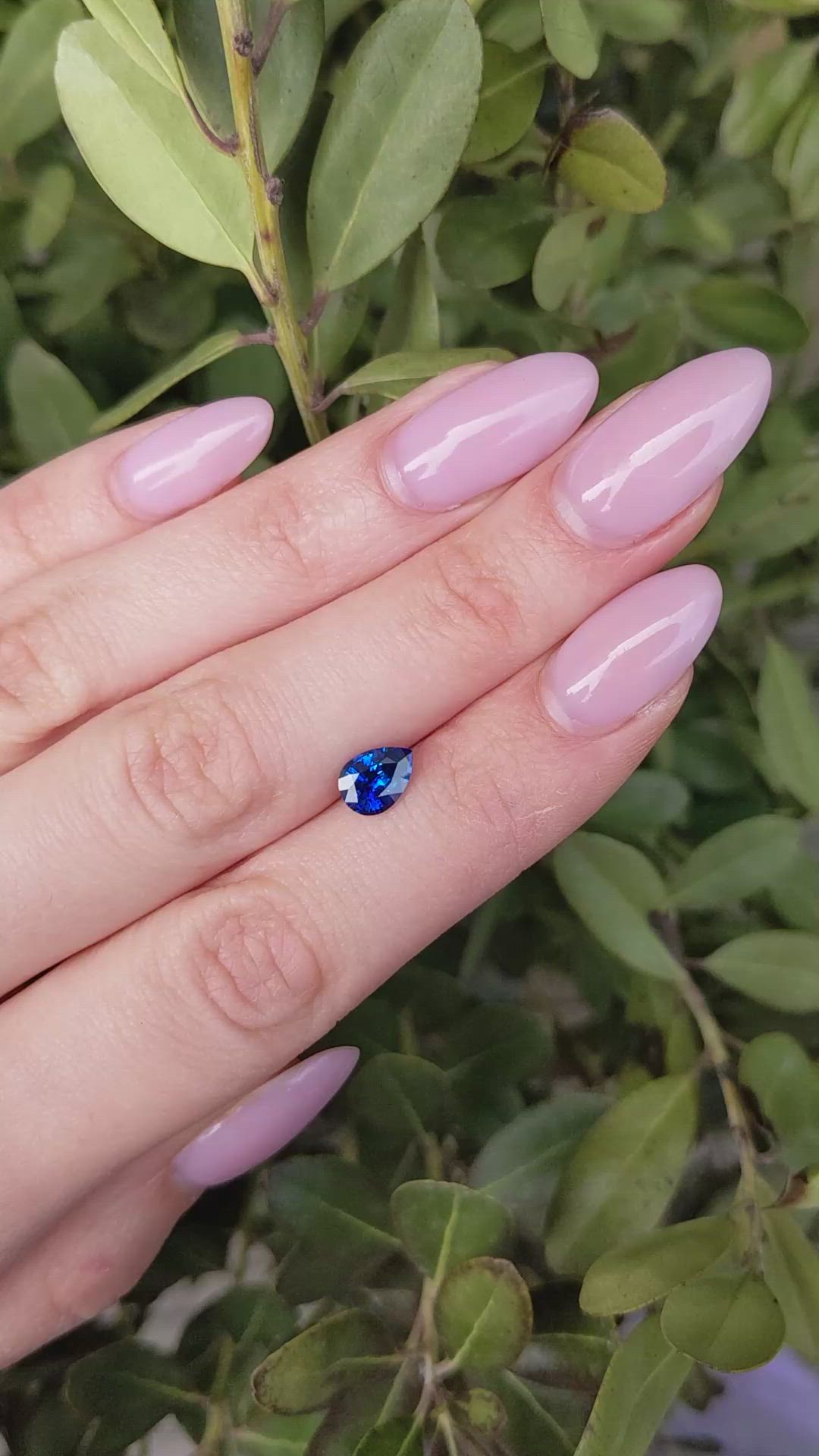 1.30 Ct. Blue Sapphire from Ceylon (Sri Lanka) Size Video