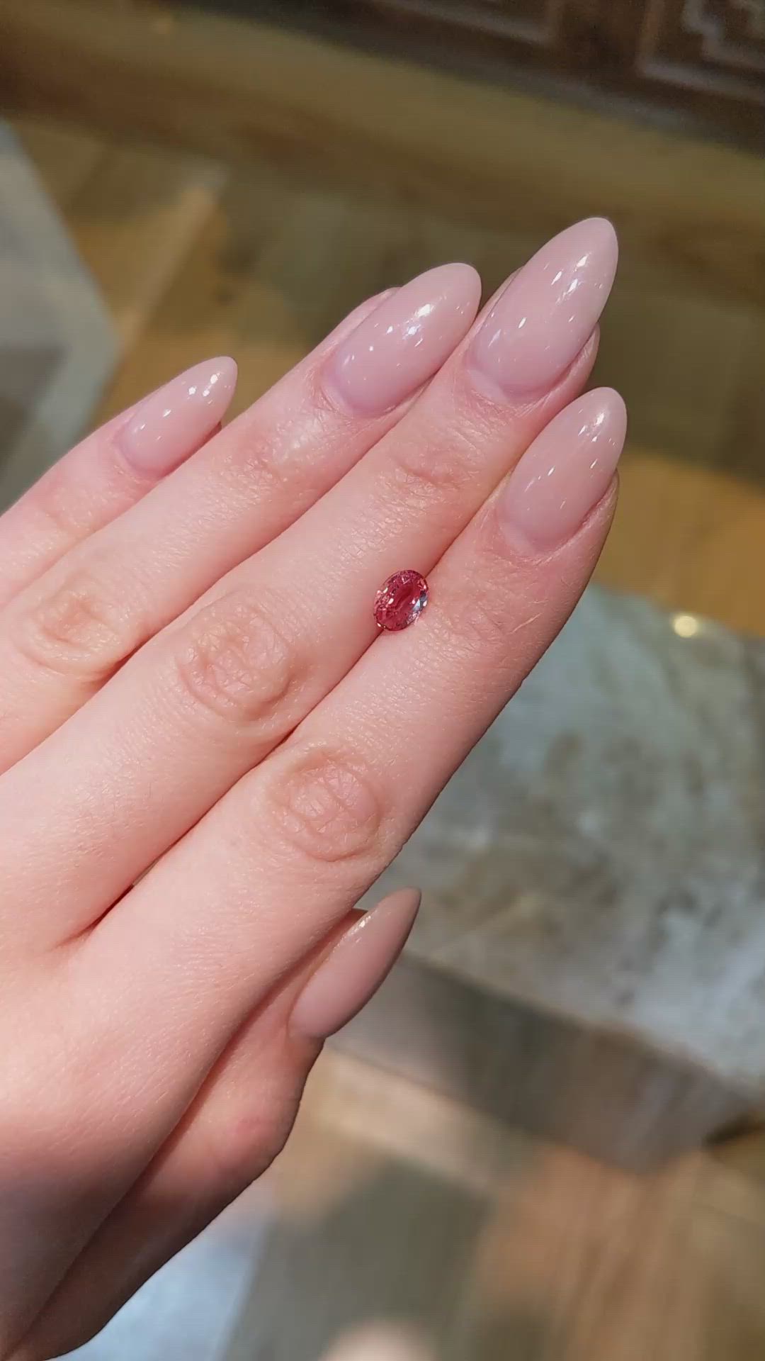 1.01 Ct. Padparadscha Sapphire from Madagascar Size Video