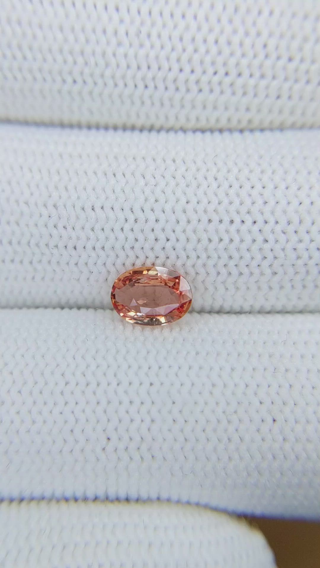 1.01 Ct. Padparadscha Sapphire from Madagascar Size Video
