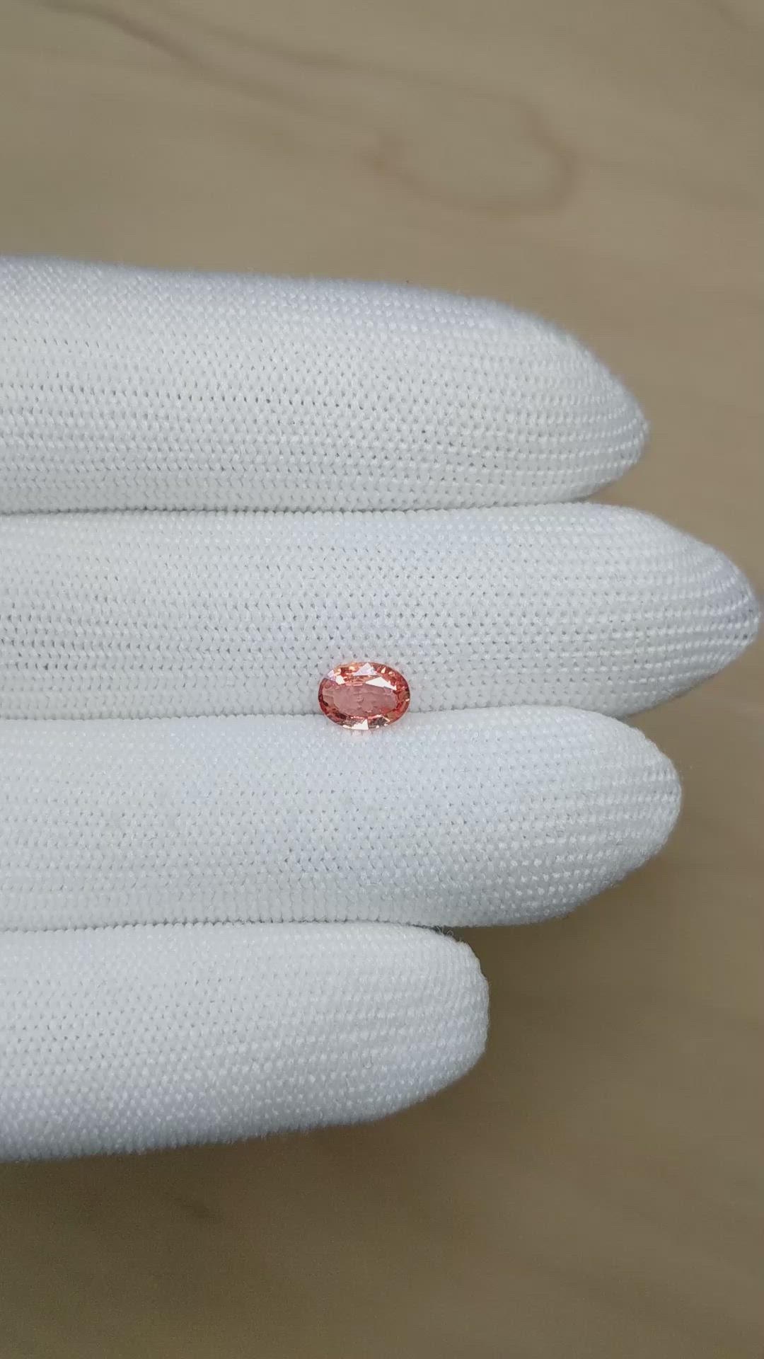 1.01 Ct. Padparadscha Sapphire from Madagascar Size Video
