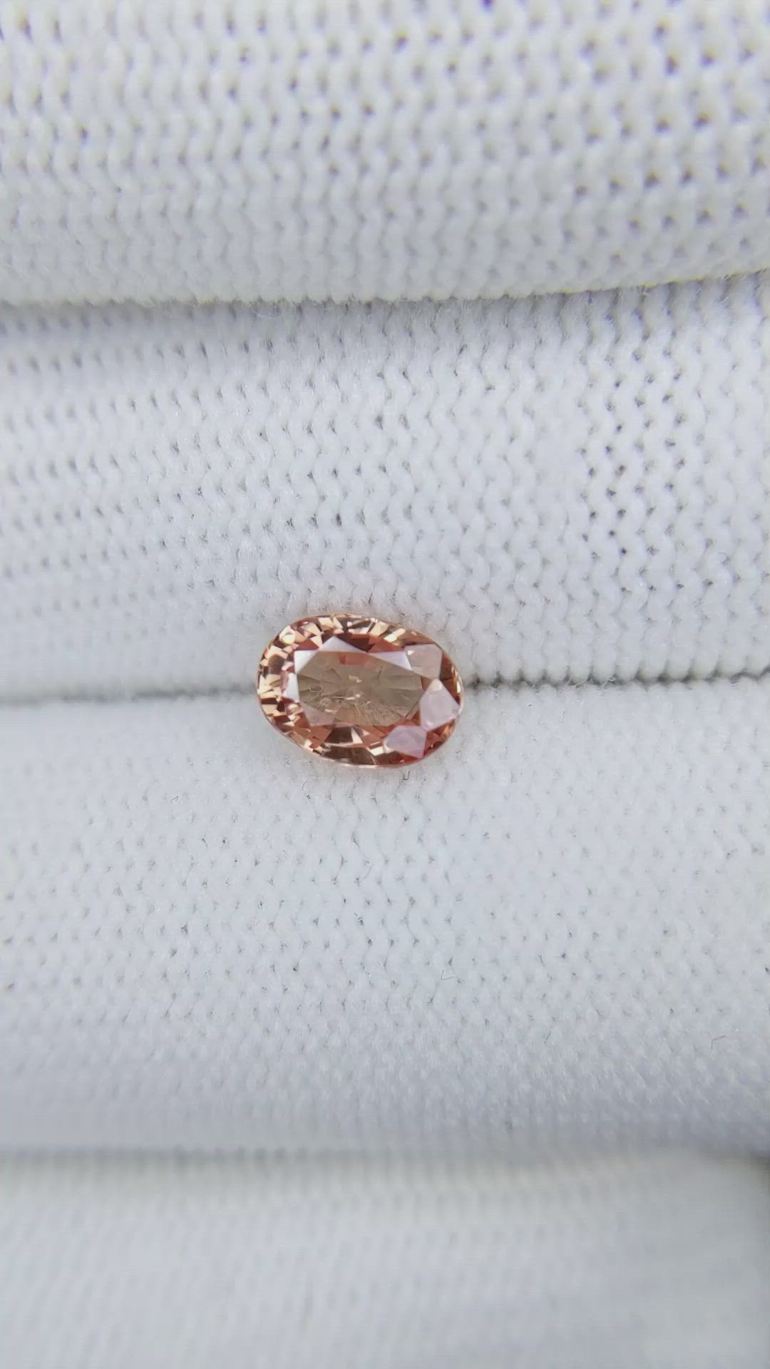 1.44 Ct. Padparadscha Sapphire from Ceylon (Sri Lanka) Size Video