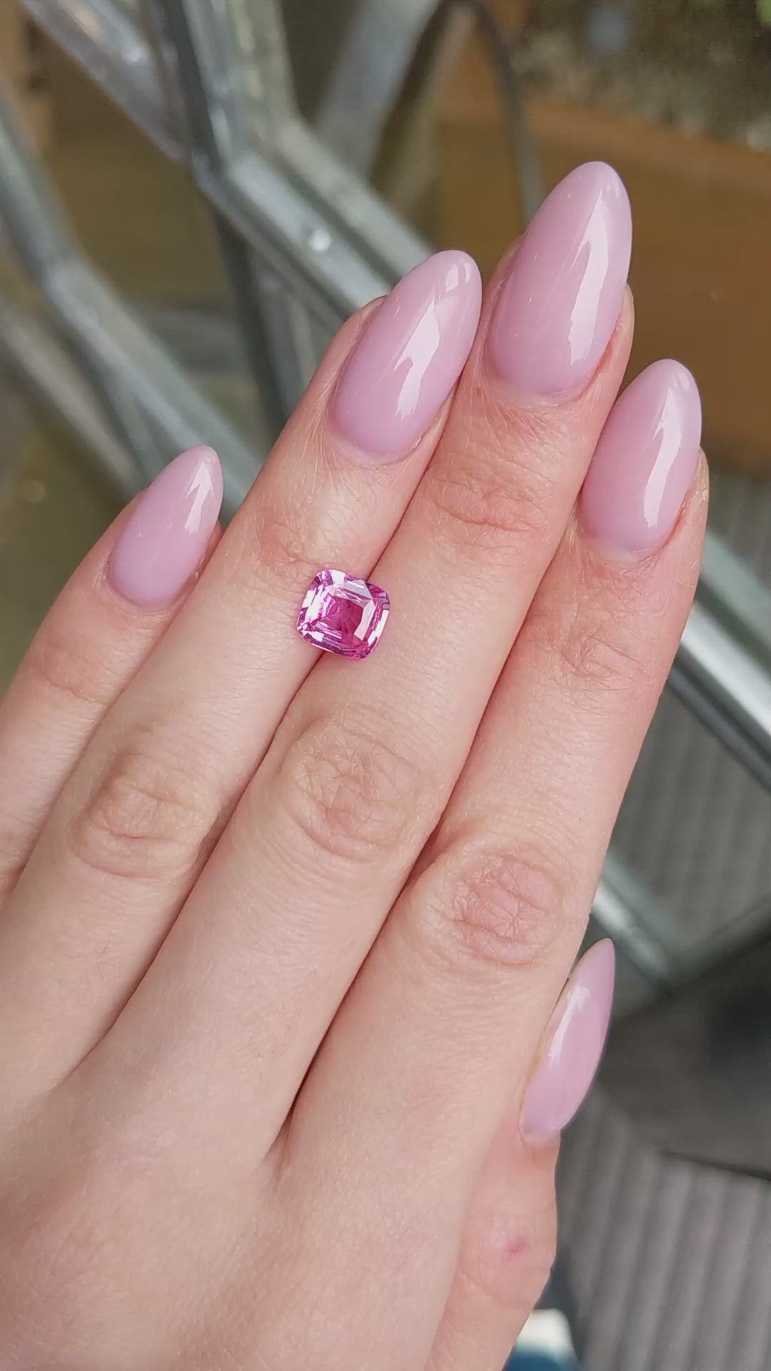 2.17 Ct. Pink Sapphire from Ceylon (Sri Lanka) Size Video