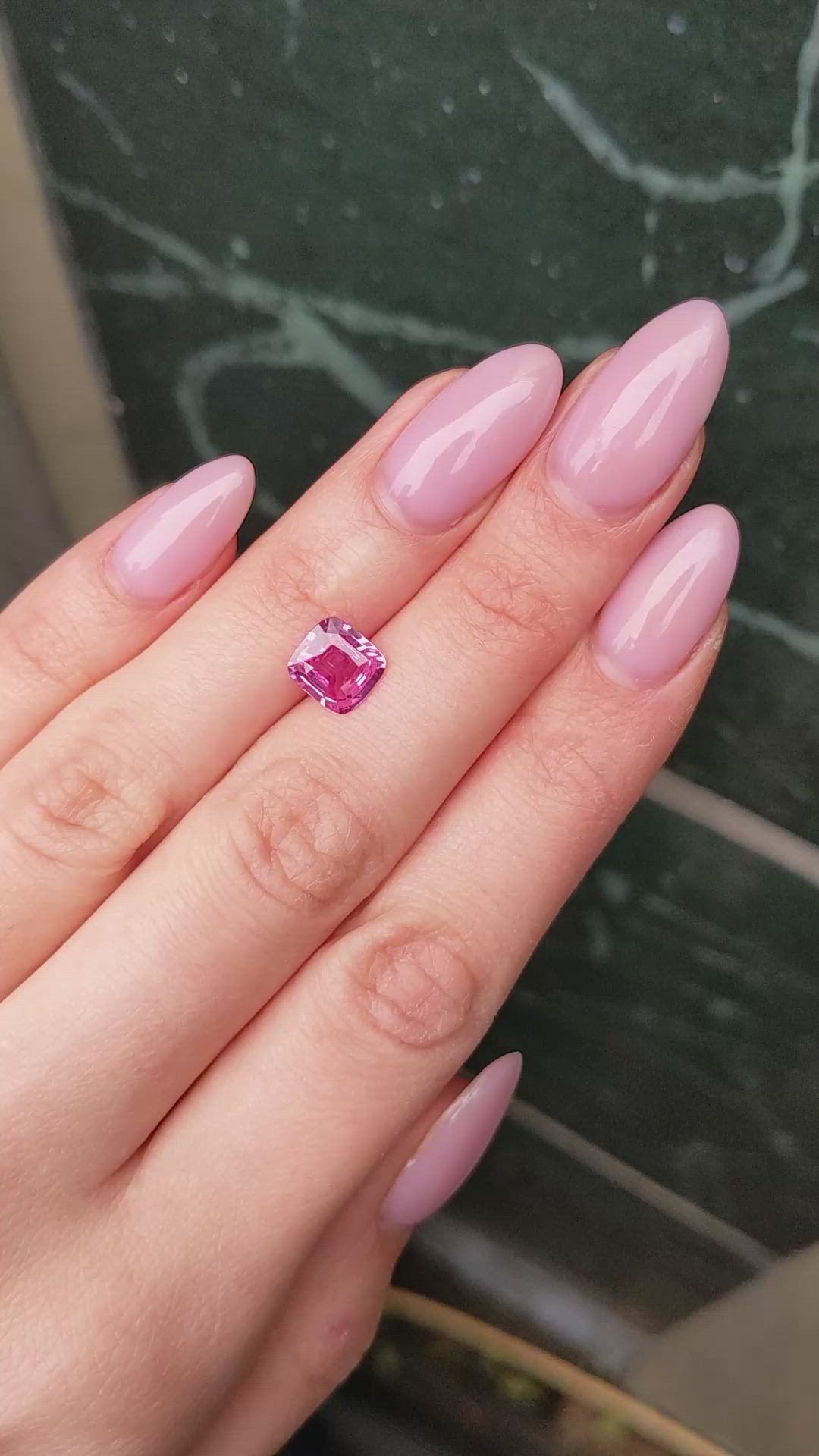 2.17 Ct. Pink Sapphire from Ceylon (Sri Lanka) Size Video