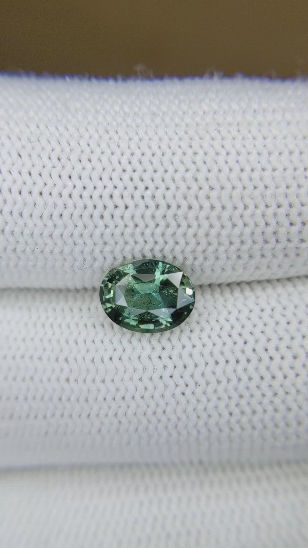 2.22 Ct. Bluish Green Sapphire from Ceylon (Sri Lanka) Size Video
