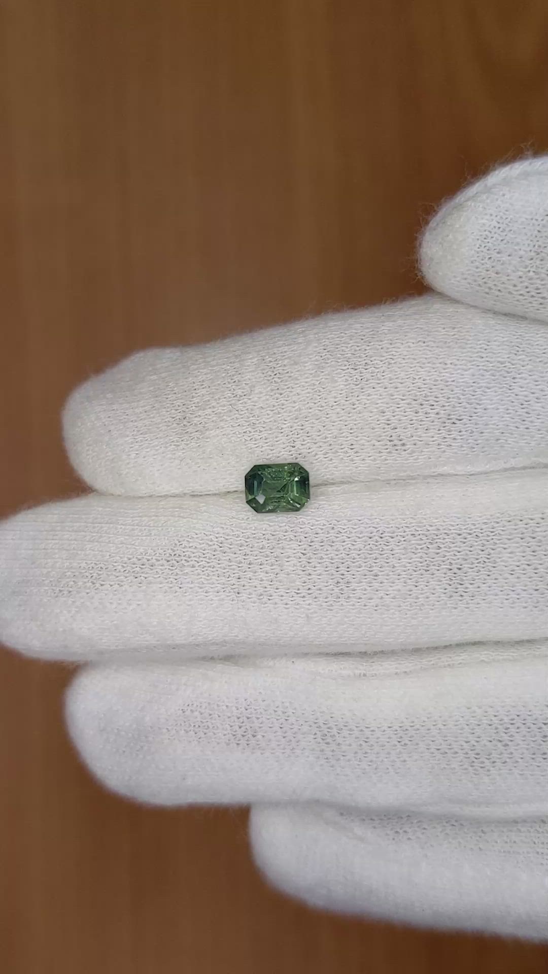 0.96 Ct. Bluish Green Sapphire from Ceylon (Sri Lanka) Size Video