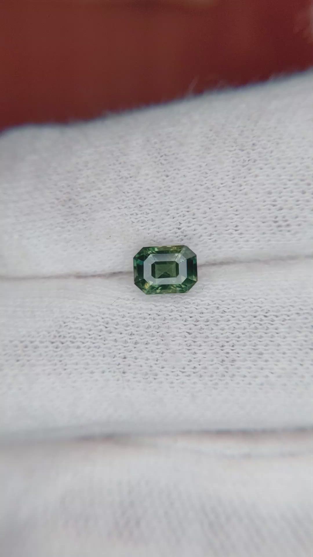 0.96 Ct. Bluish Green Sapphire from Ceylon (Sri Lanka) Size Video