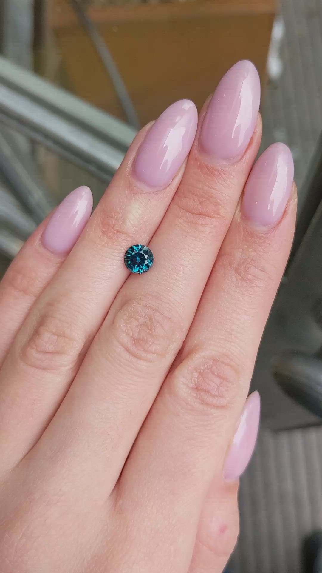 1.50 Ct. Greenish Blue Sapphire from Ceylon (Sri Lanka) Size Video