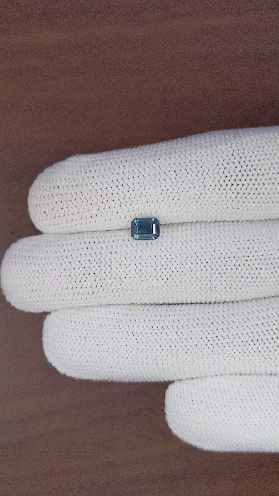 1.04 Ct. Greenish Blue Sapphire from Madagascar Size Video