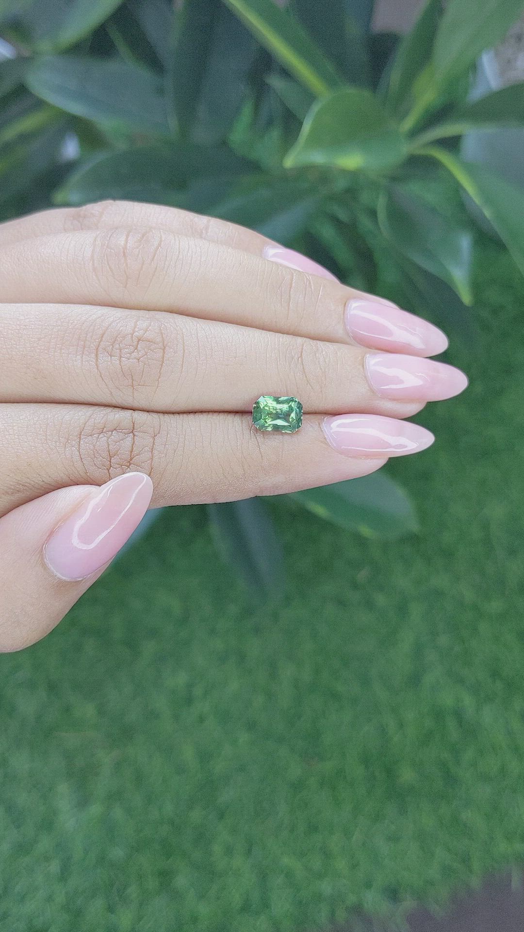 2.00 Ct. Bluish Green Sapphire from Africa Size Video