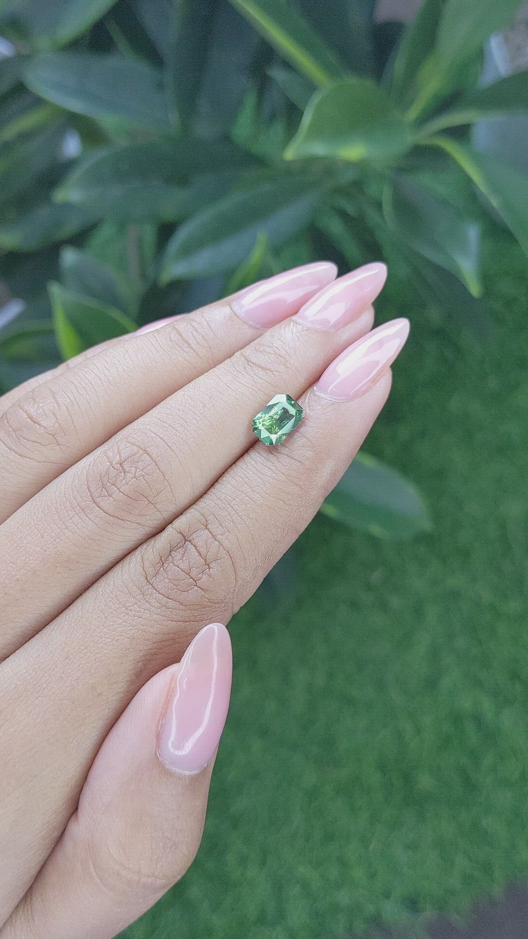 2.00 Ct. Bluish Green Sapphire from Africa Size Video