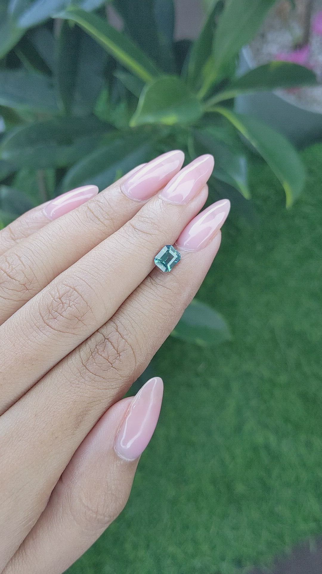 1.10 Ct. Bluish Green Sapphire from Africa Size Video