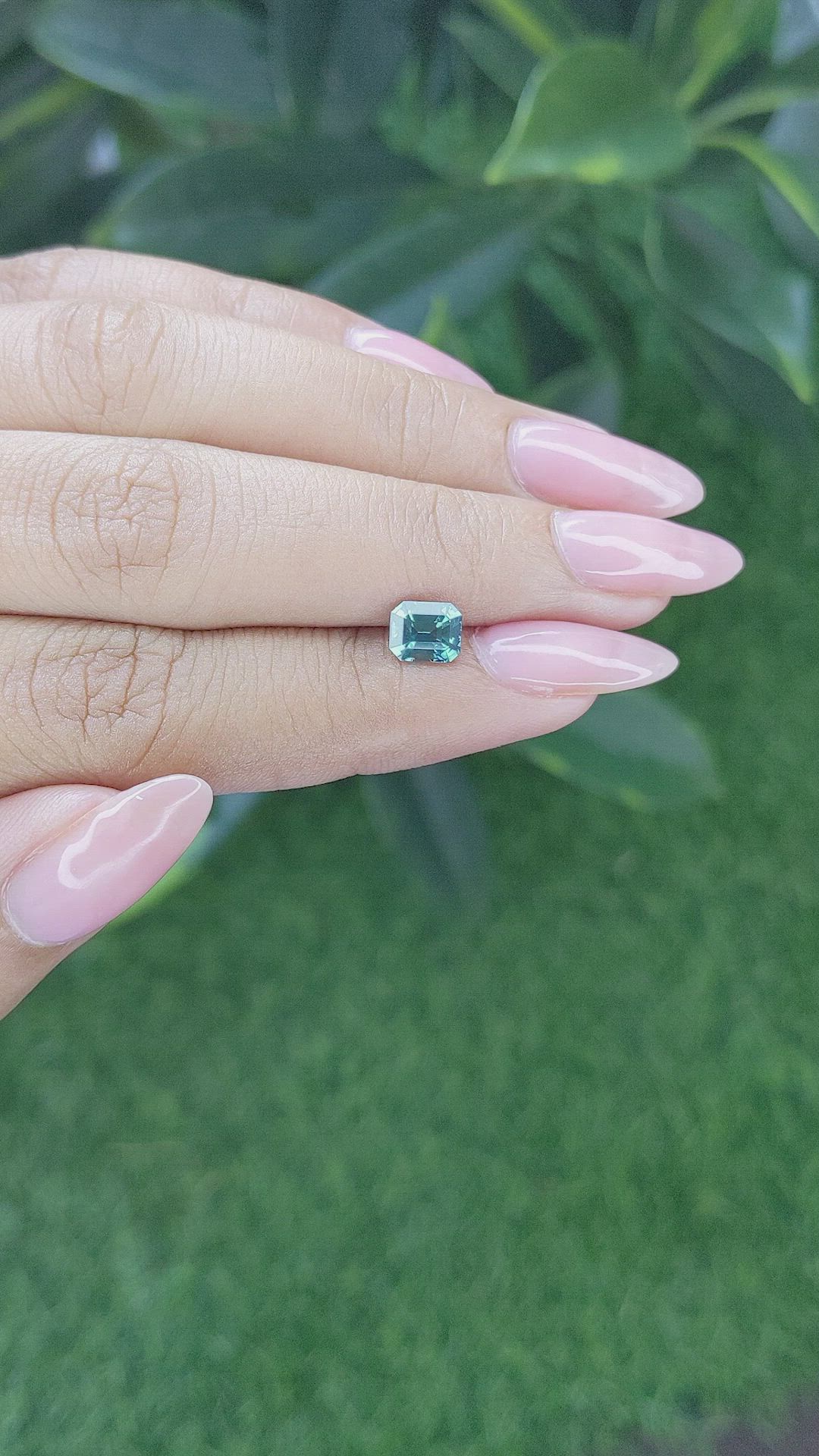 1.10 Ct. Bluish Green Sapphire from Africa Size Video