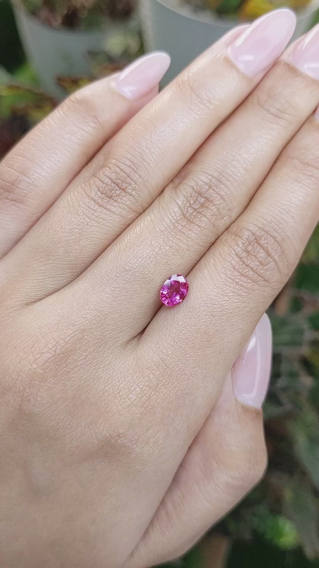 1.04 Ct. Pink Sapphire from Ceylon (Sri Lanka) Size Video