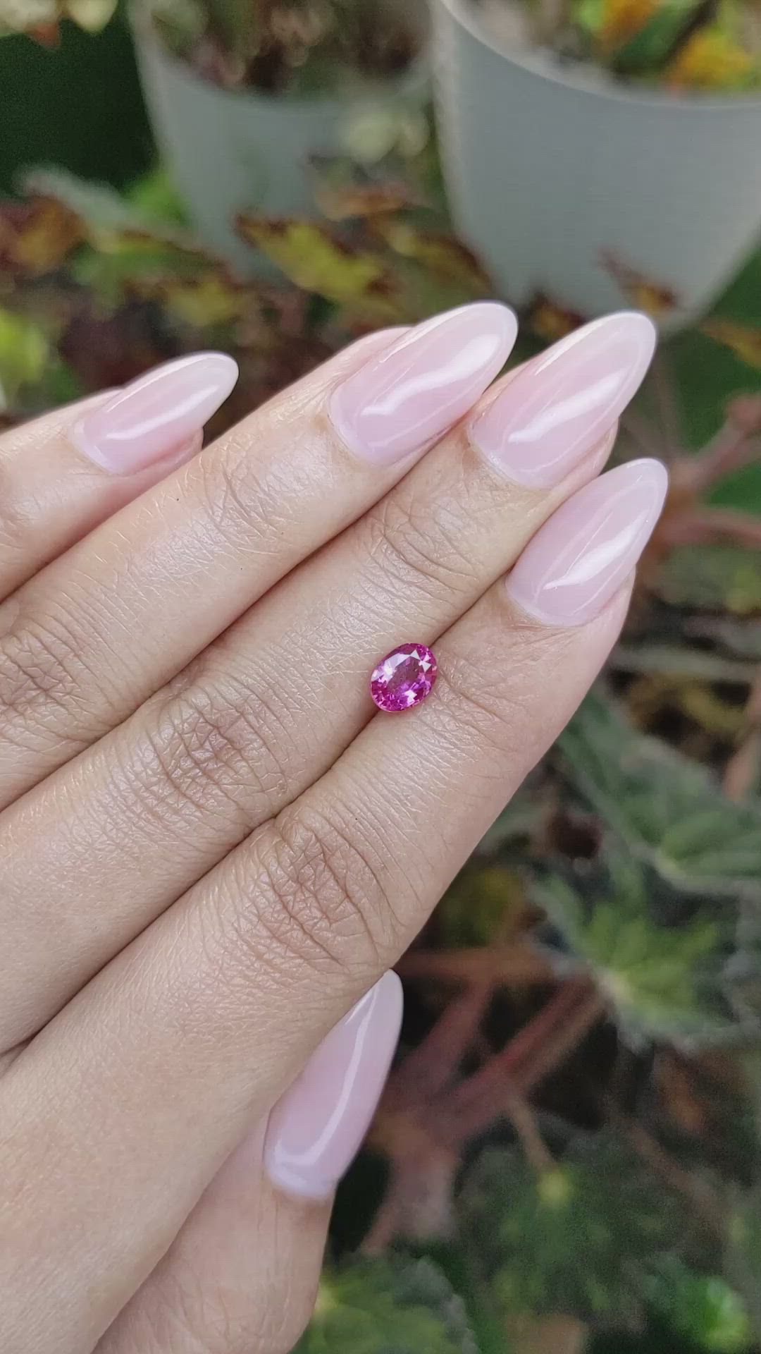1.04 Ct. Pink Sapphire from Ceylon (Sri Lanka) Size Video