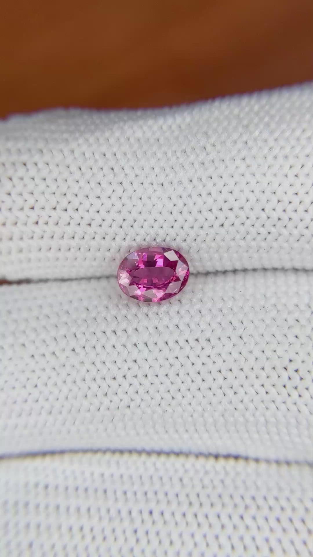1.04 Ct. Pink Sapphire from Ceylon (Sri Lanka) Size Video