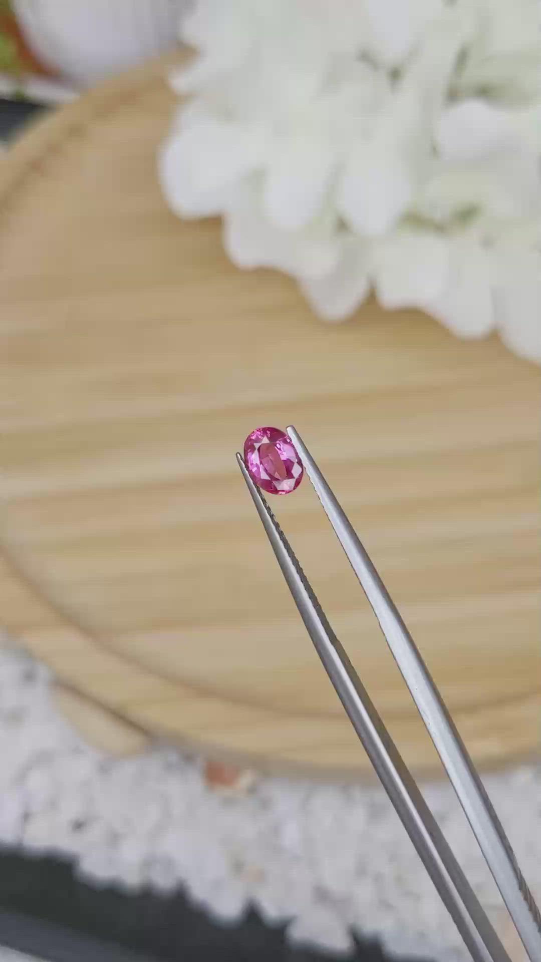 1.04 Ct. Pink Sapphire from Ceylon (Sri Lanka) Size Video
