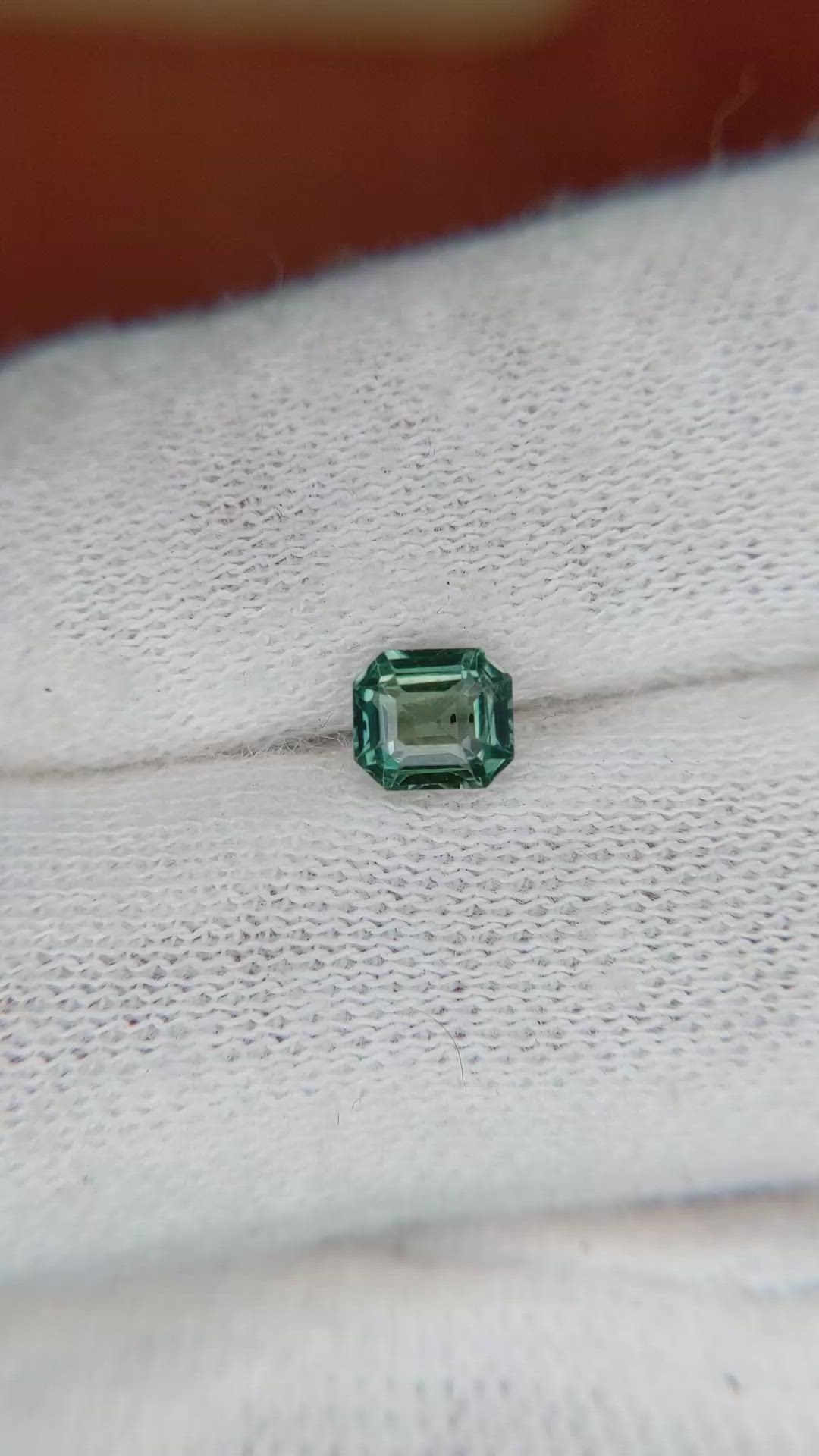 0.69 Ct. Greenish Blue Sapphire from Ceylon (Sri Lanka) Size Video