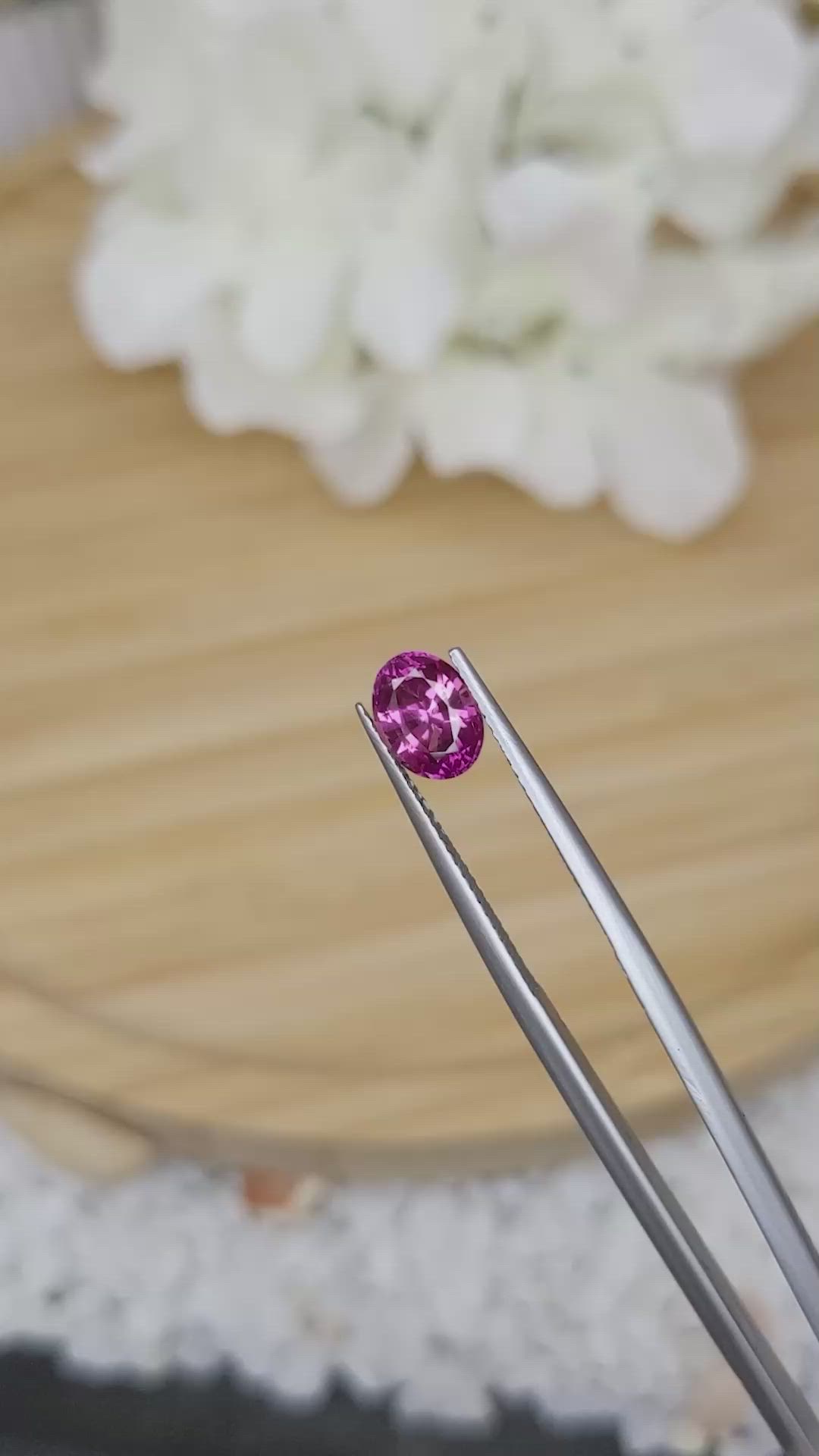 1.49 Ct. Purplish Pink Sapphire from Ceylon (Sri Lanka) Size Video