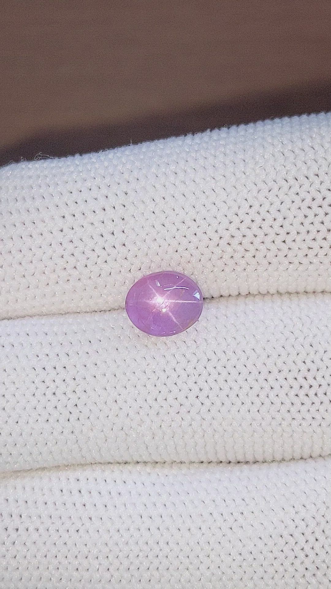 2.51 Ct. Pinkish Purple Star Sapphire from Tanzania Size Video