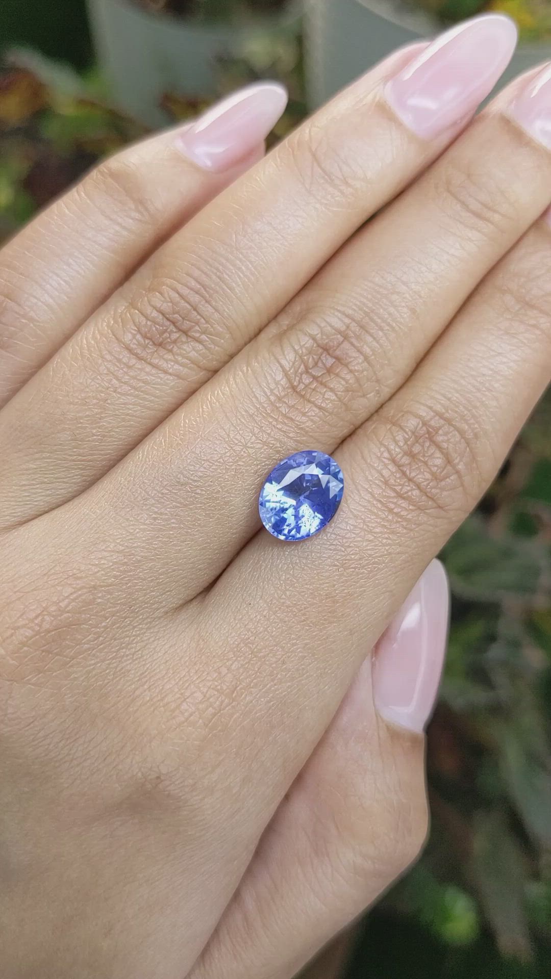 3.49 Ct. Blue Sapphire from Ceylon (Sri Lanka) Size Video