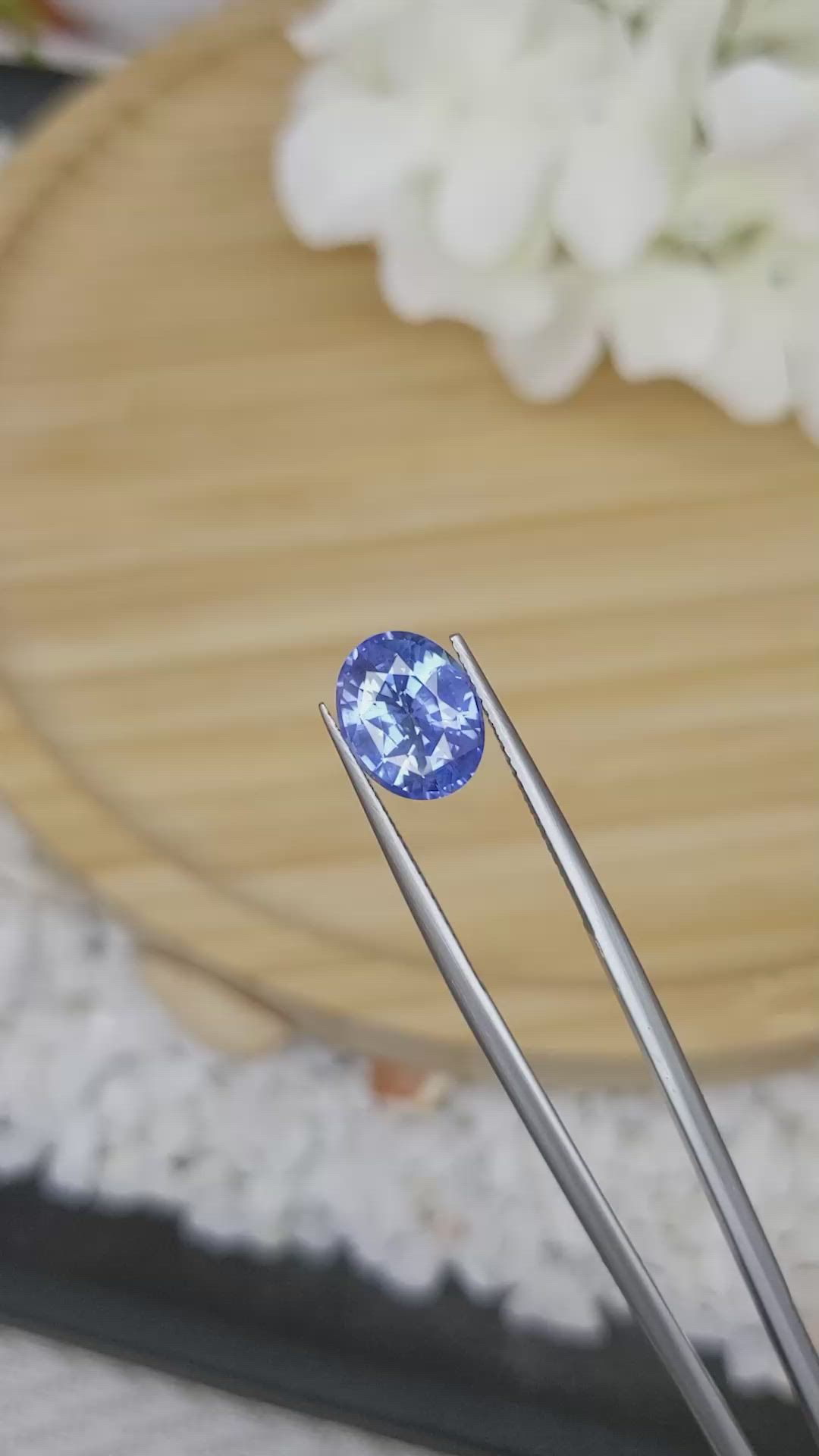 3.49 Ct. Blue Sapphire from Ceylon (Sri Lanka) Size Video
