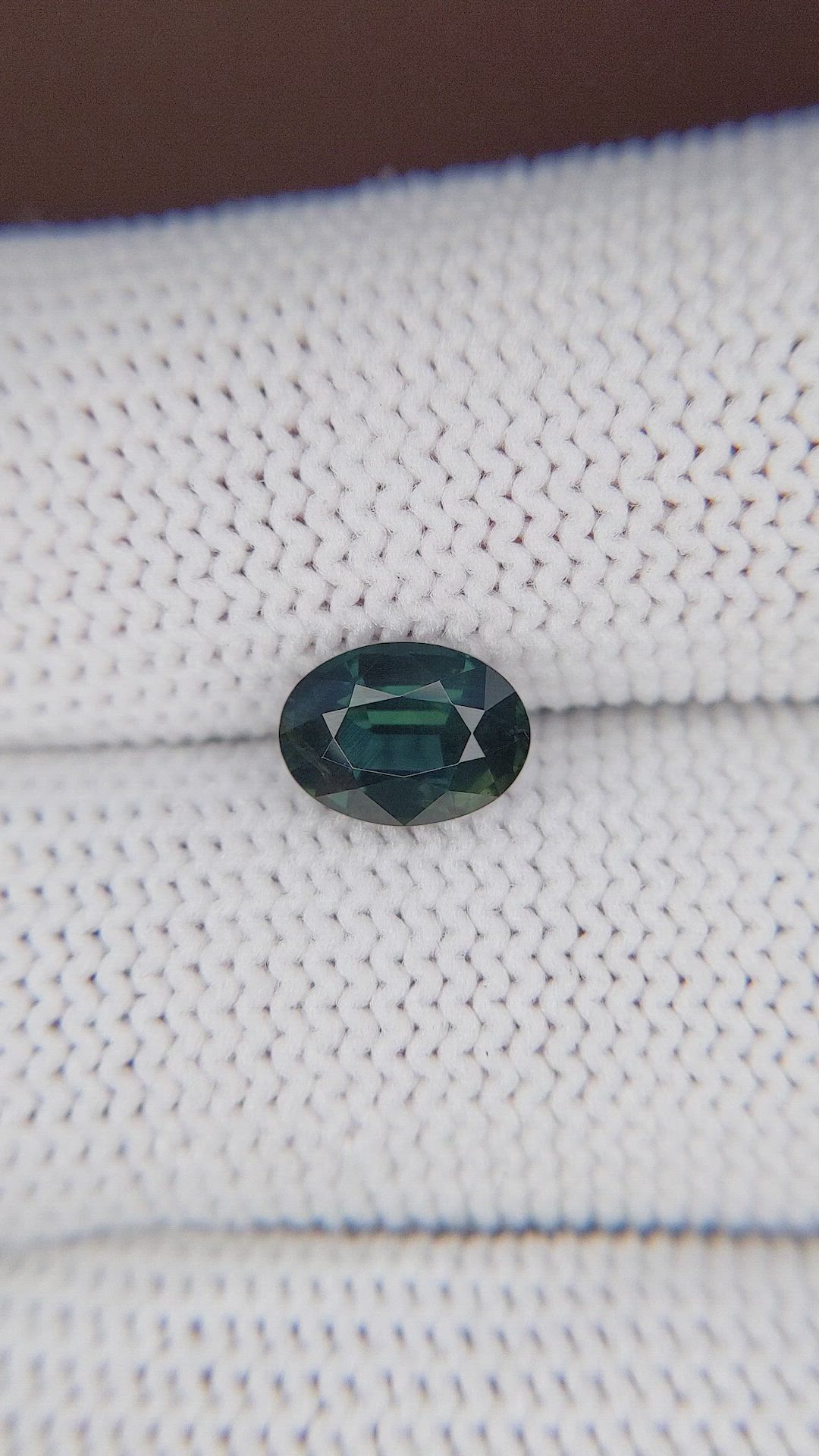1.59 Ct. Bluish Green Sapphire from Tanzania Size Video