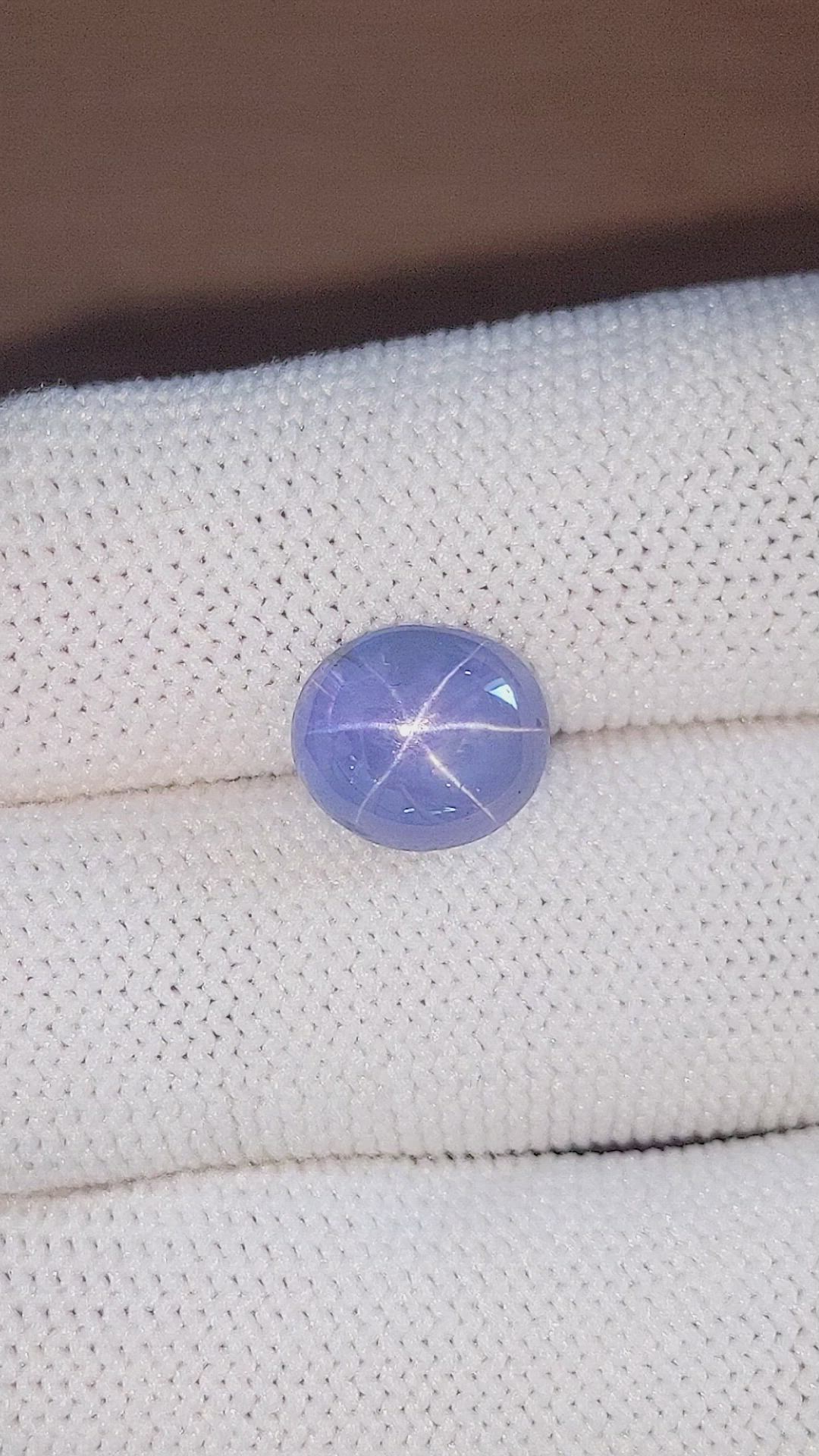 6.69 Ct. Blue Star Sapphire from Tanzania Size Video