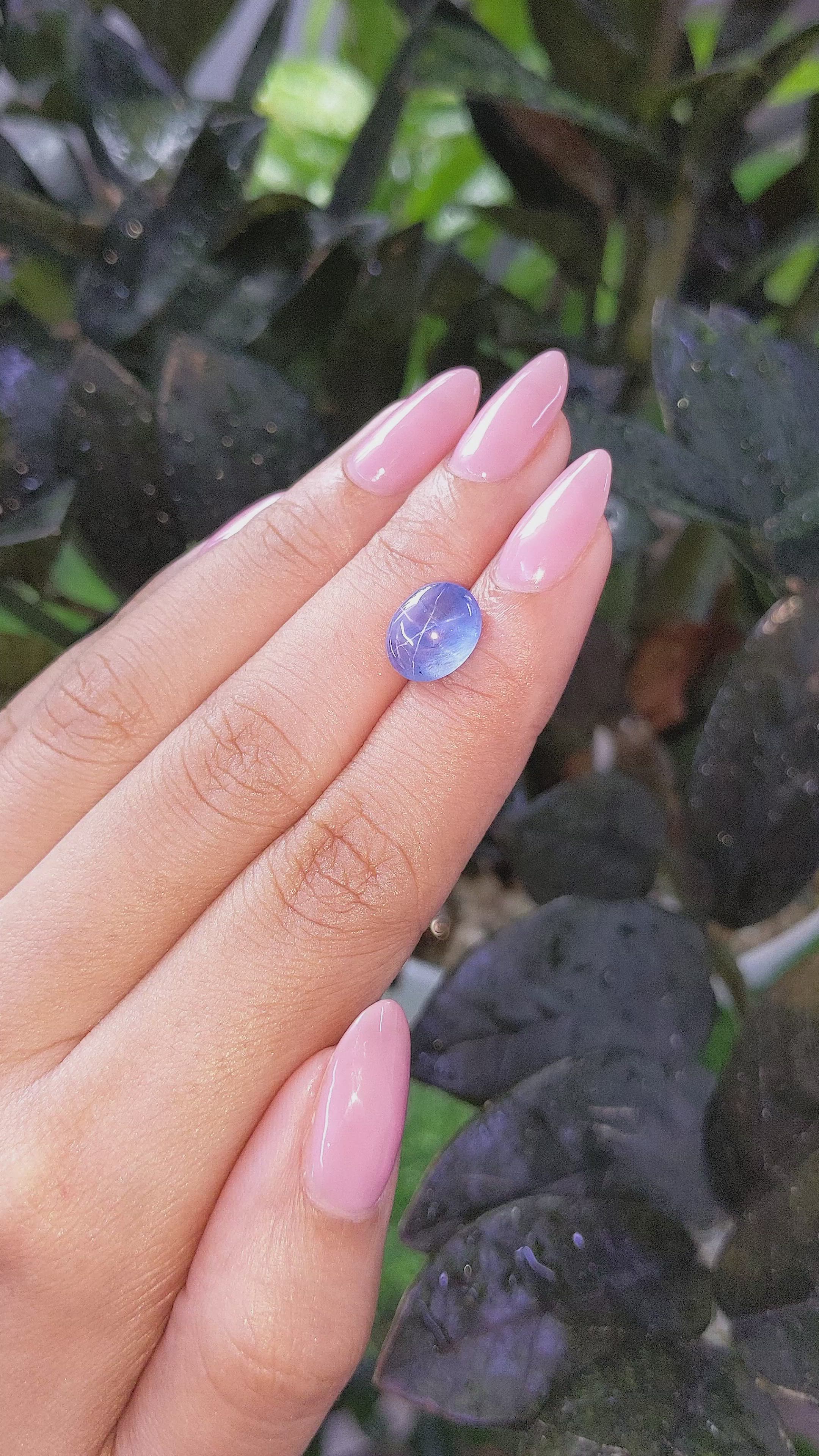 4.30 Ct. Blue Star Sapphire from Tanzania Size Video