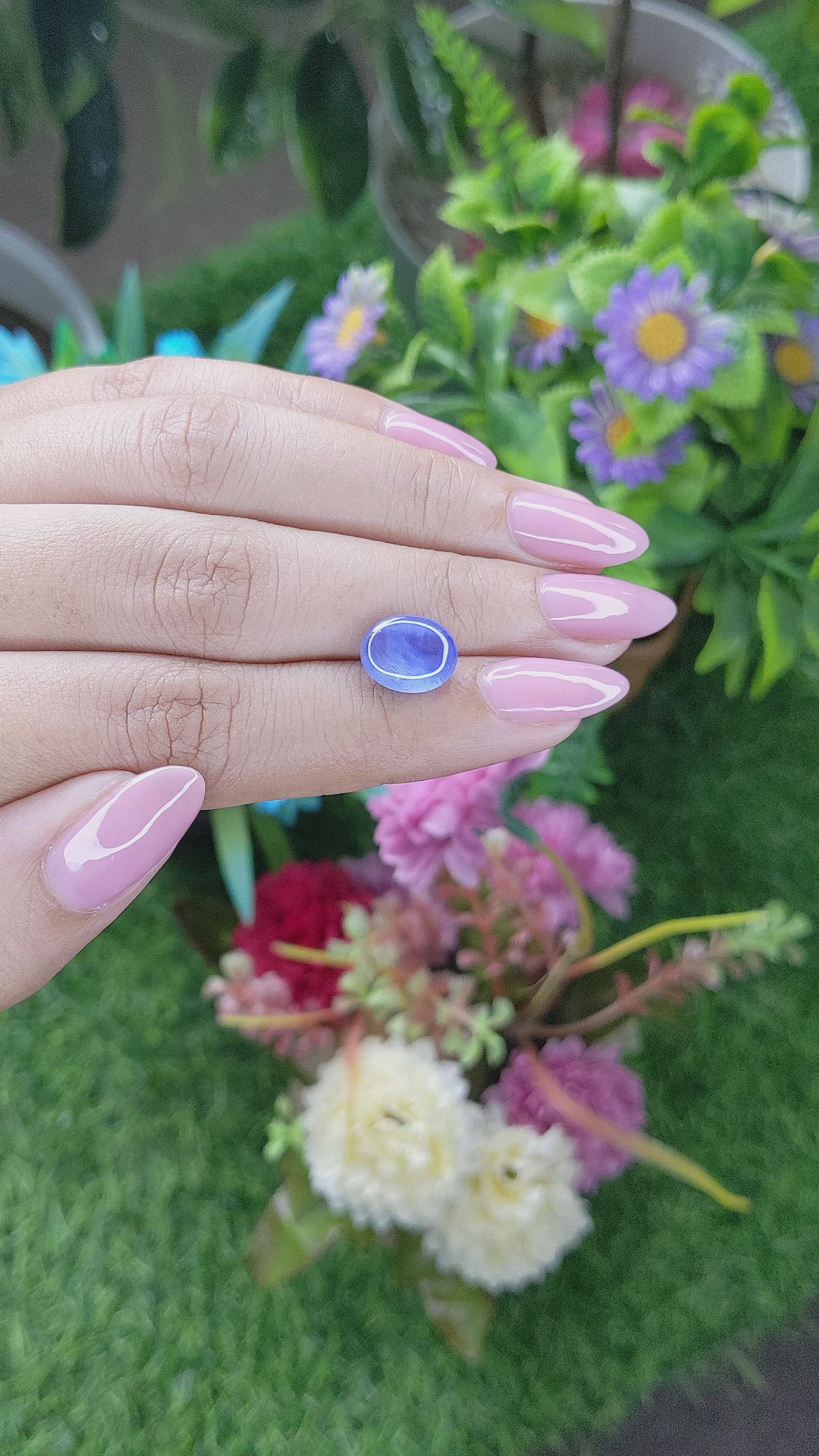 4.30 Ct. Blue Star Sapphire from Tanzania Size Video