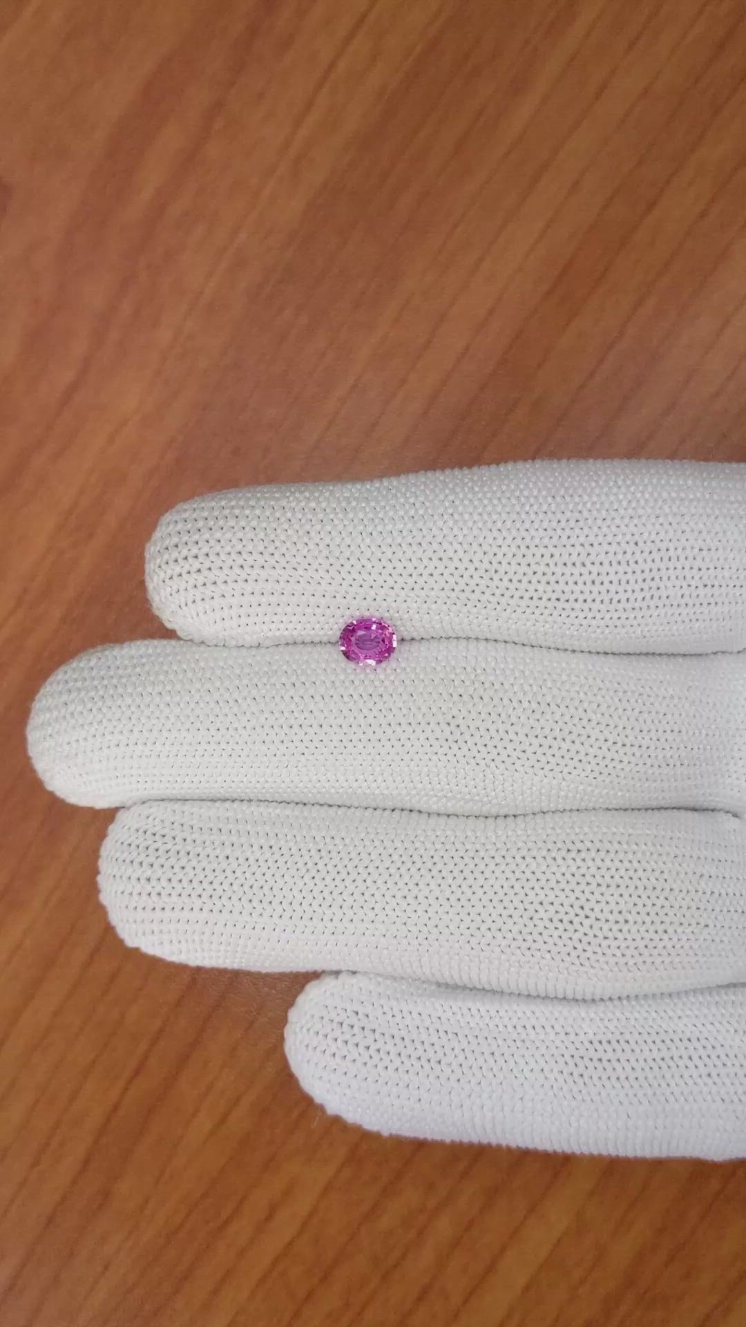 0.63 Ct. Pink Sapphire from Ceylon (Sri Lanka) Size Video