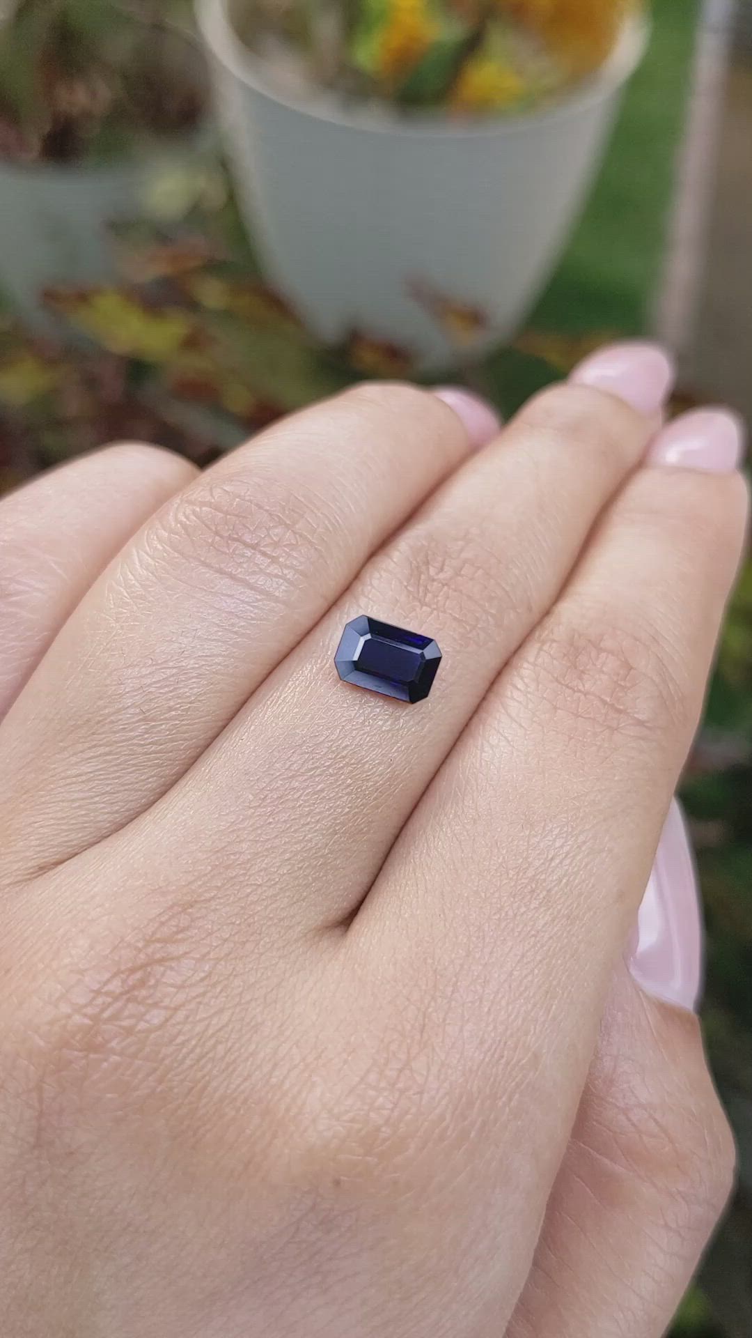 1.50 Ct. Blue Sapphire from Ceylon (Sri Lanka) Size Video
