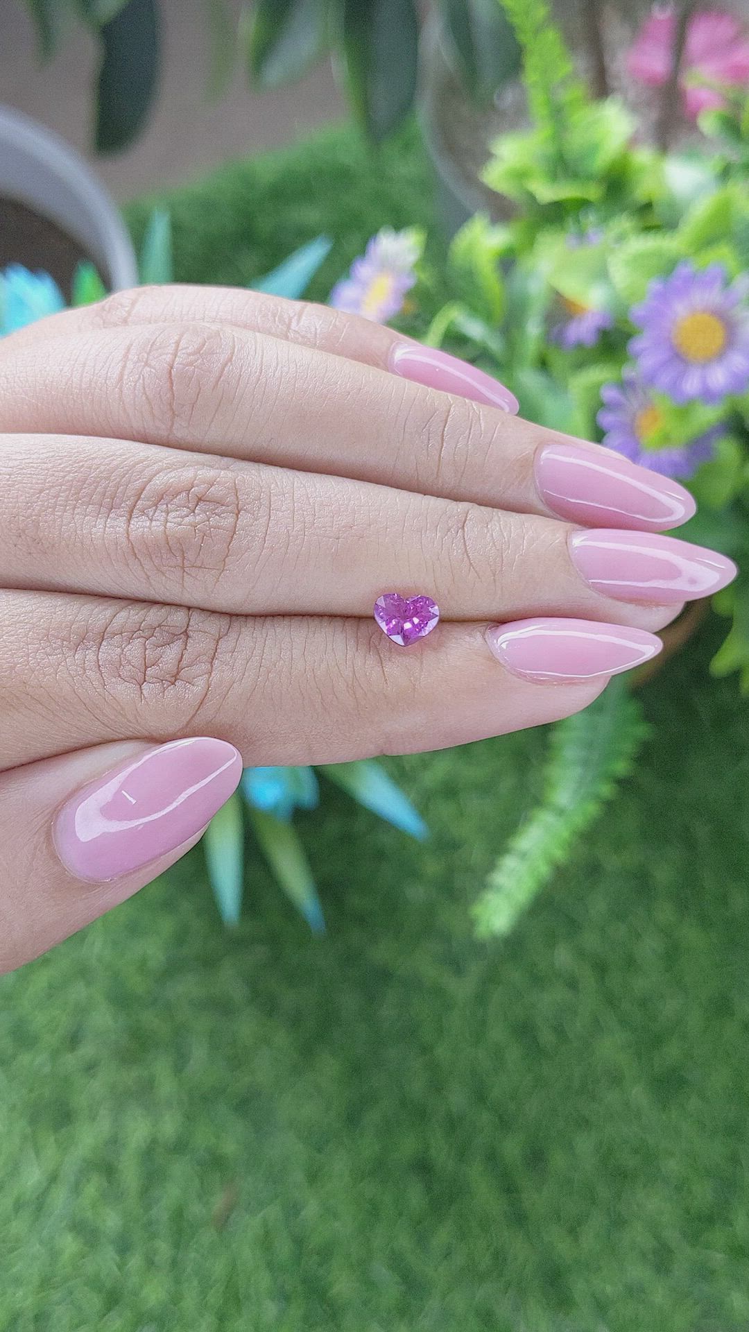 1.18 Ct. Purplish Pink Sapphire from Tanzania Size Video