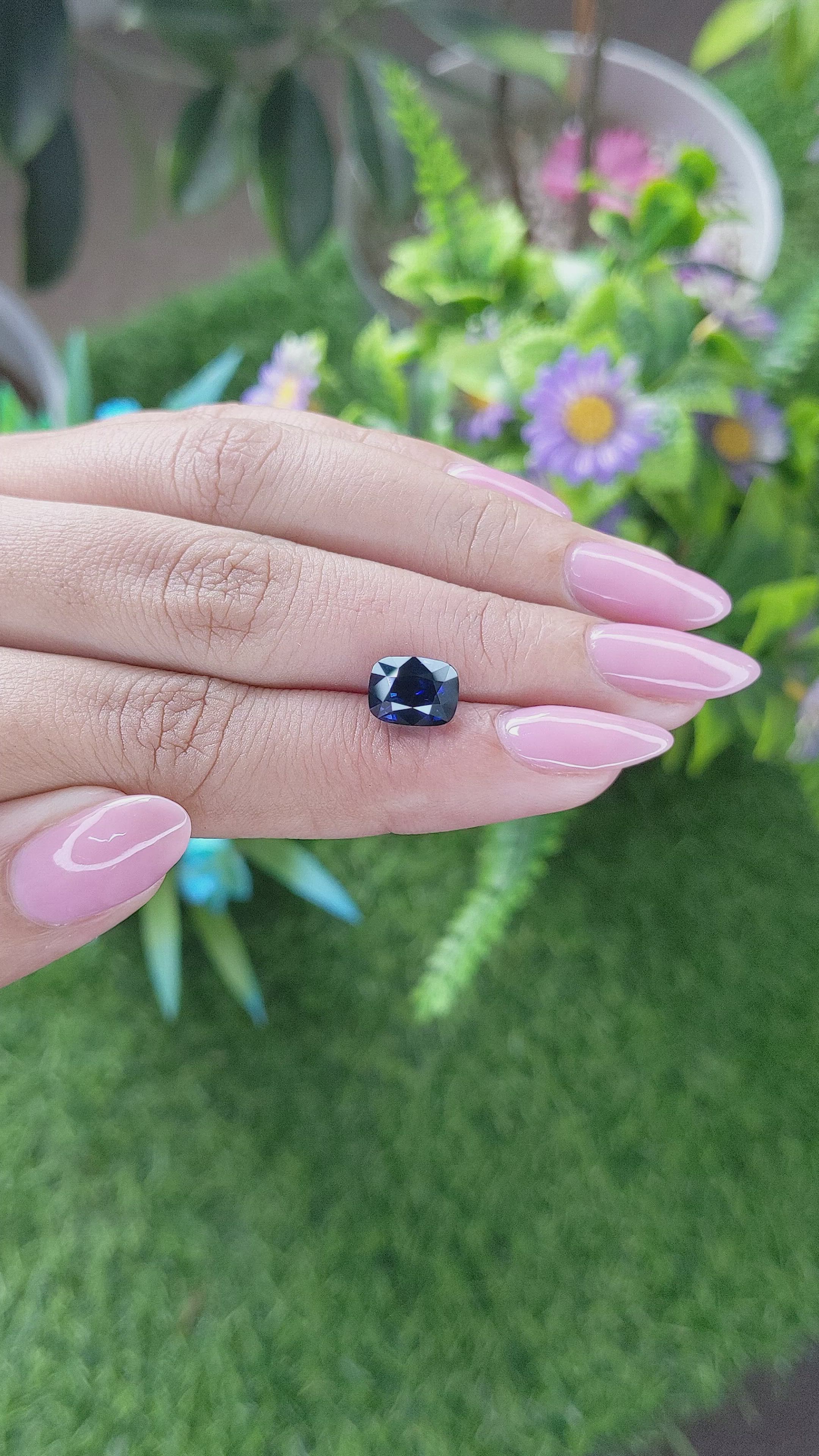 3.52 Ct. Blue Sapphire from Madagascar Size Video