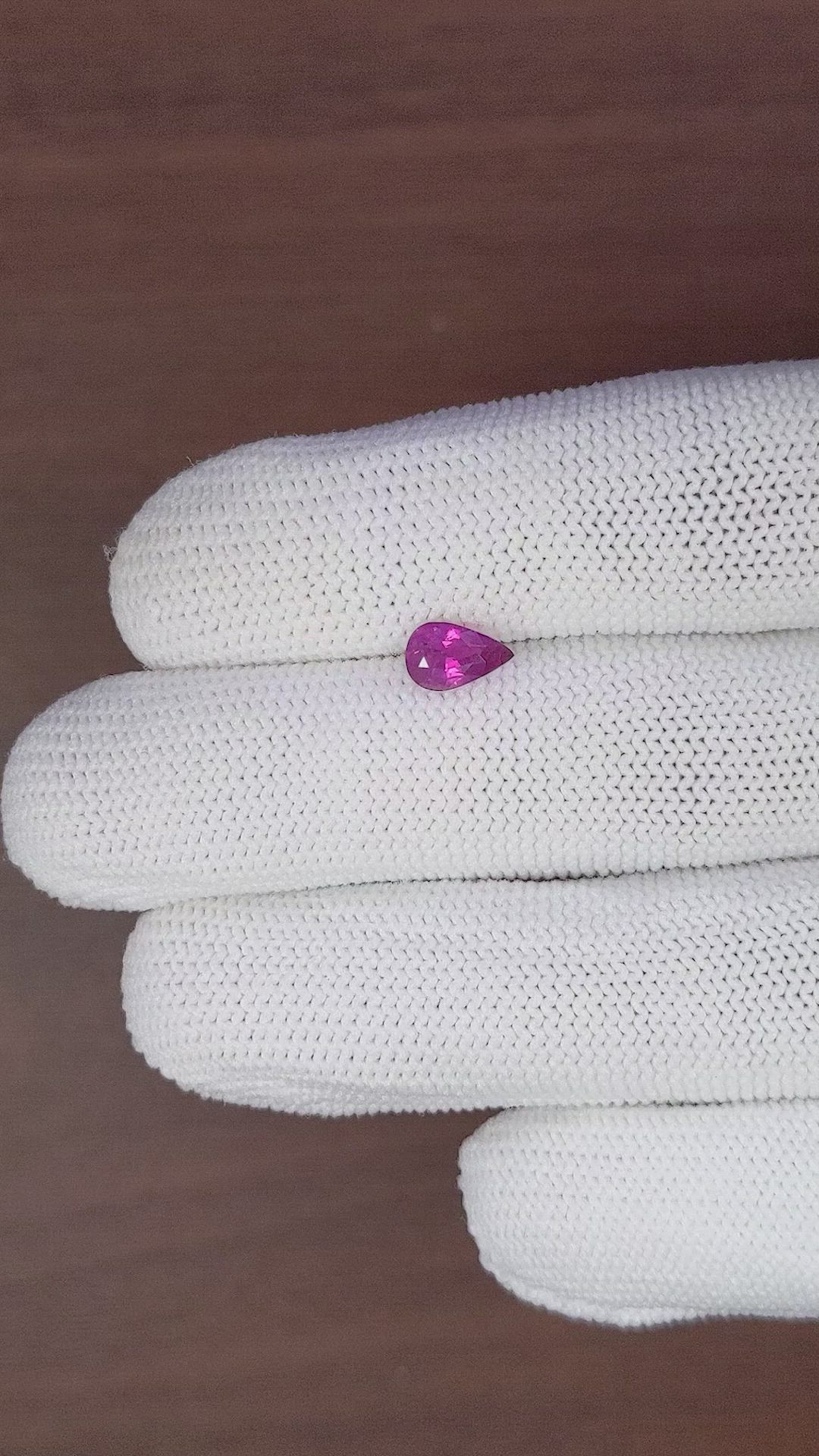 0.86 Ct. Purplish Pink Sapphire from Madagascar Size Video