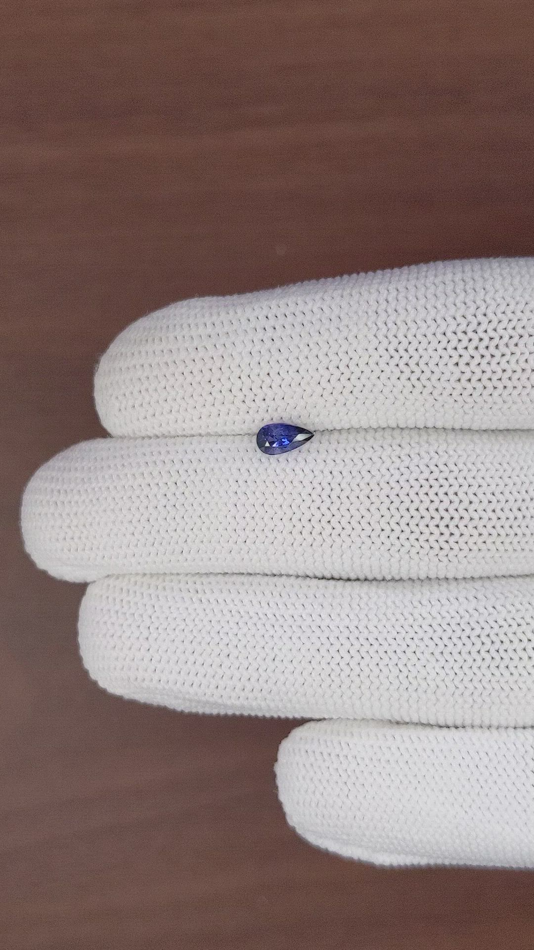 0.52 Ct. Purplish Blue Sapphire from Tanzania Size Video