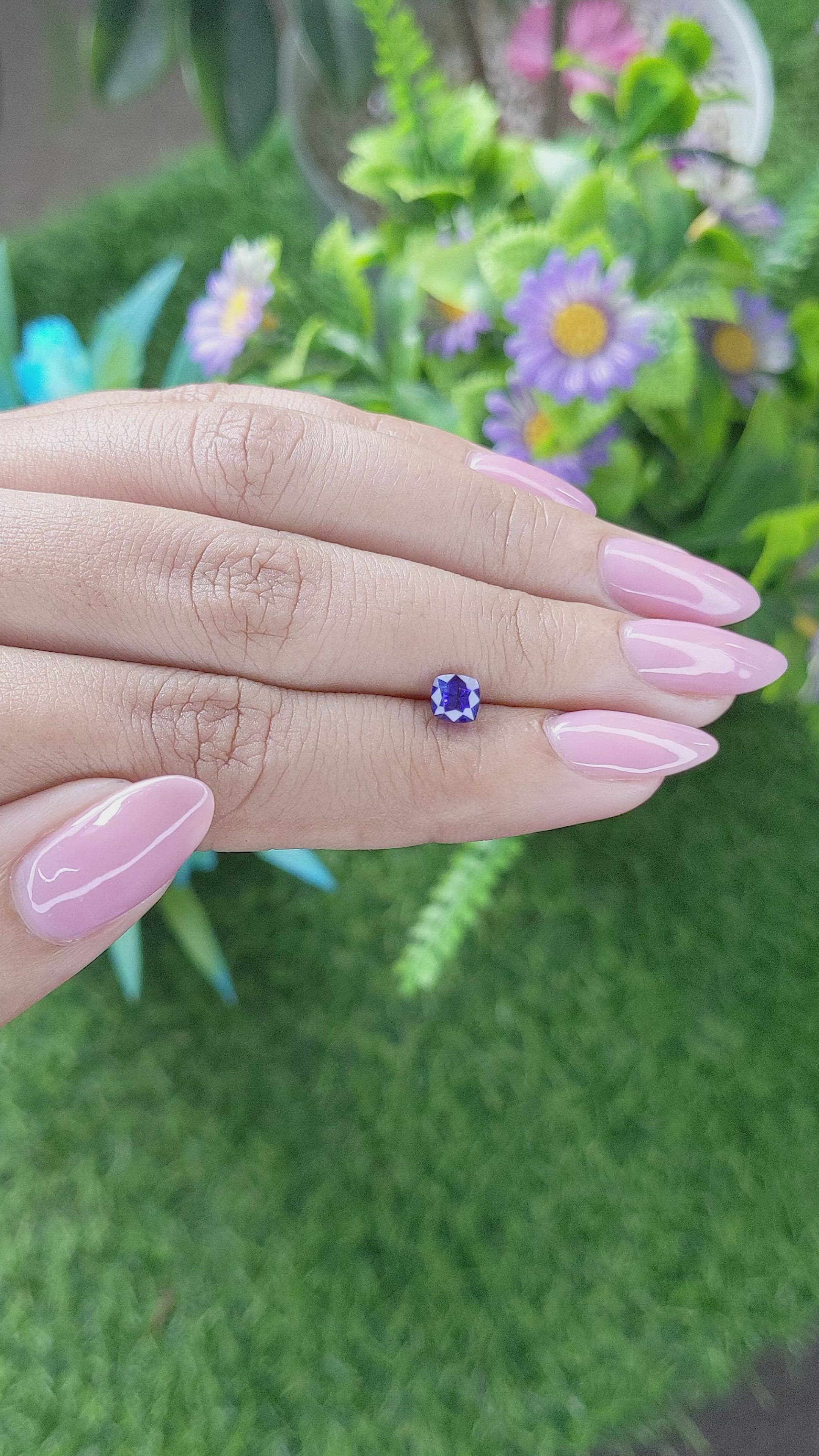 0.83 Ct. Color Change Sapphire from Tanzania Size Video