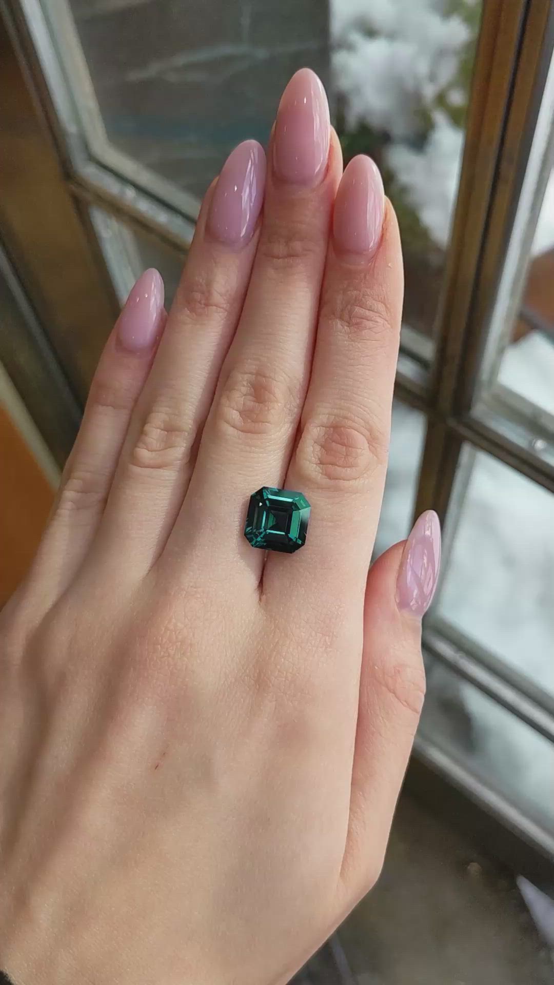 9.55 Ct. Green Sapphire from Madagascar Size Video