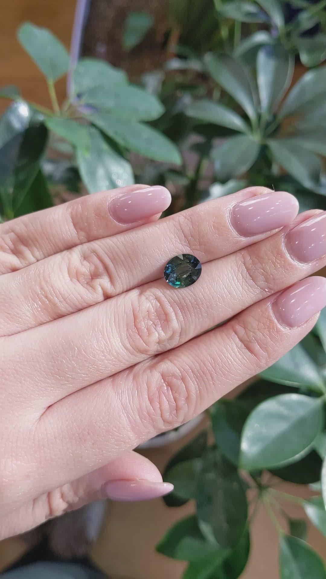 3.02 Ct. Green Sapphire from Madagascar Size Video