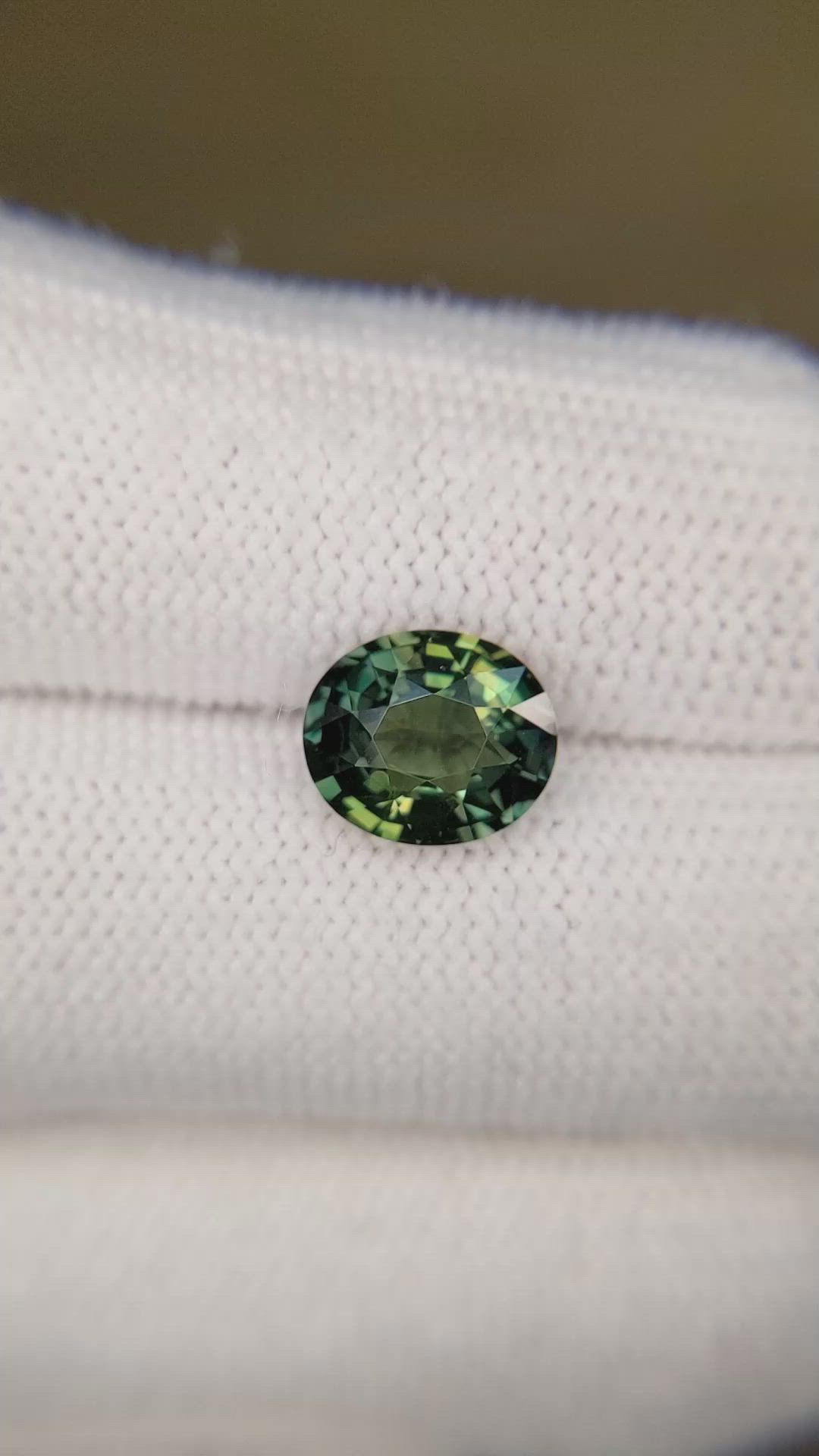 3.02 Ct. Green Sapphire from Madagascar Size Video
