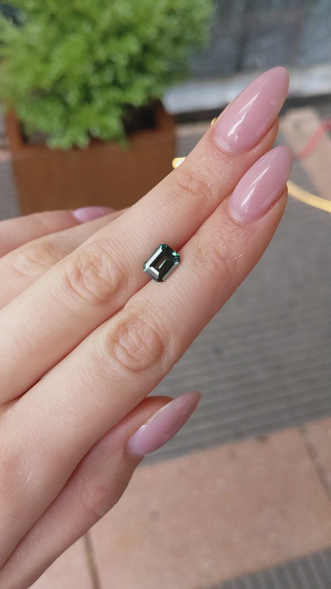 2.28 Ct. Green Sapphire from Madagascar Size Video