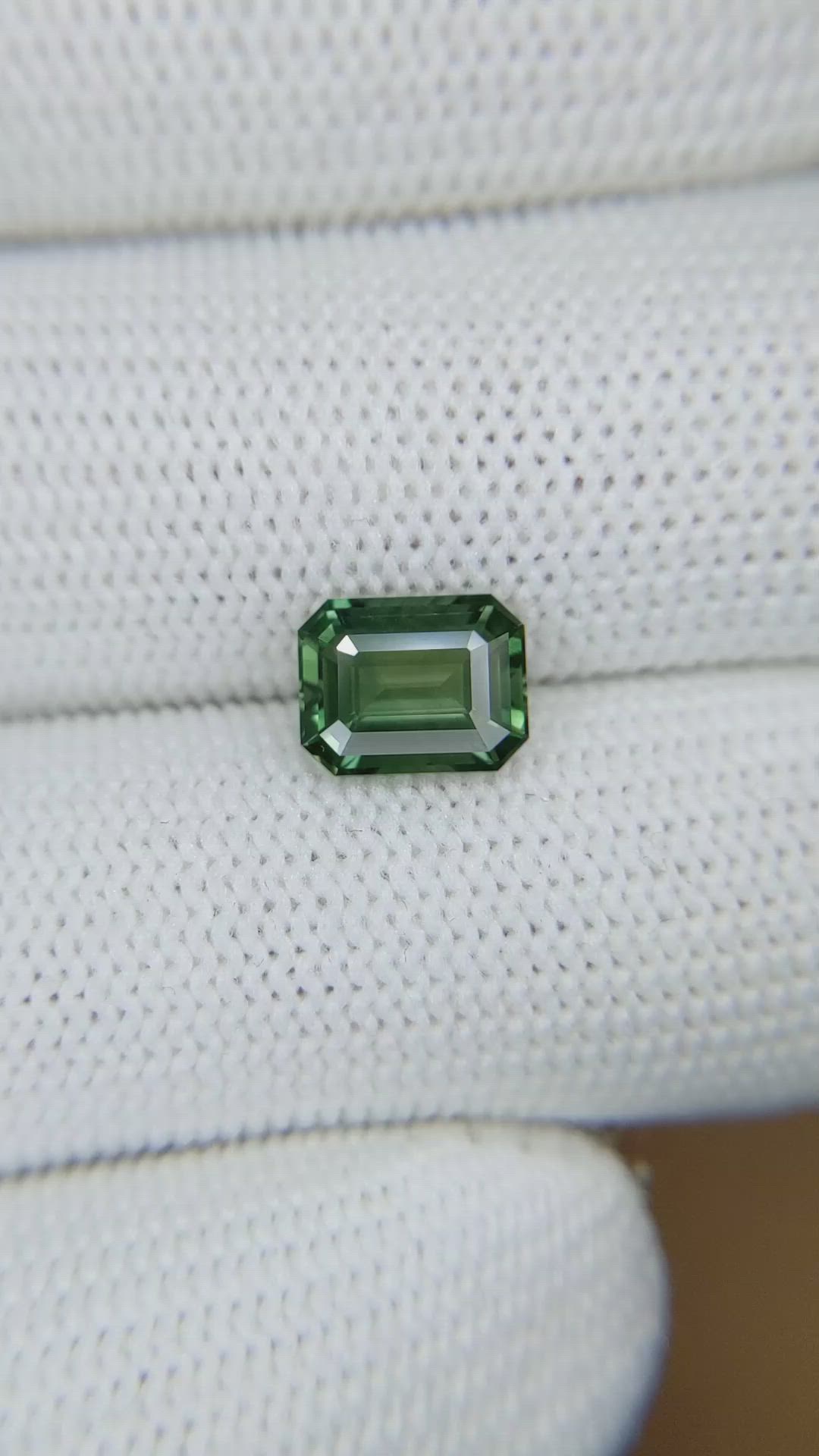 2.28 Ct. Green Sapphire from Madagascar Size Video