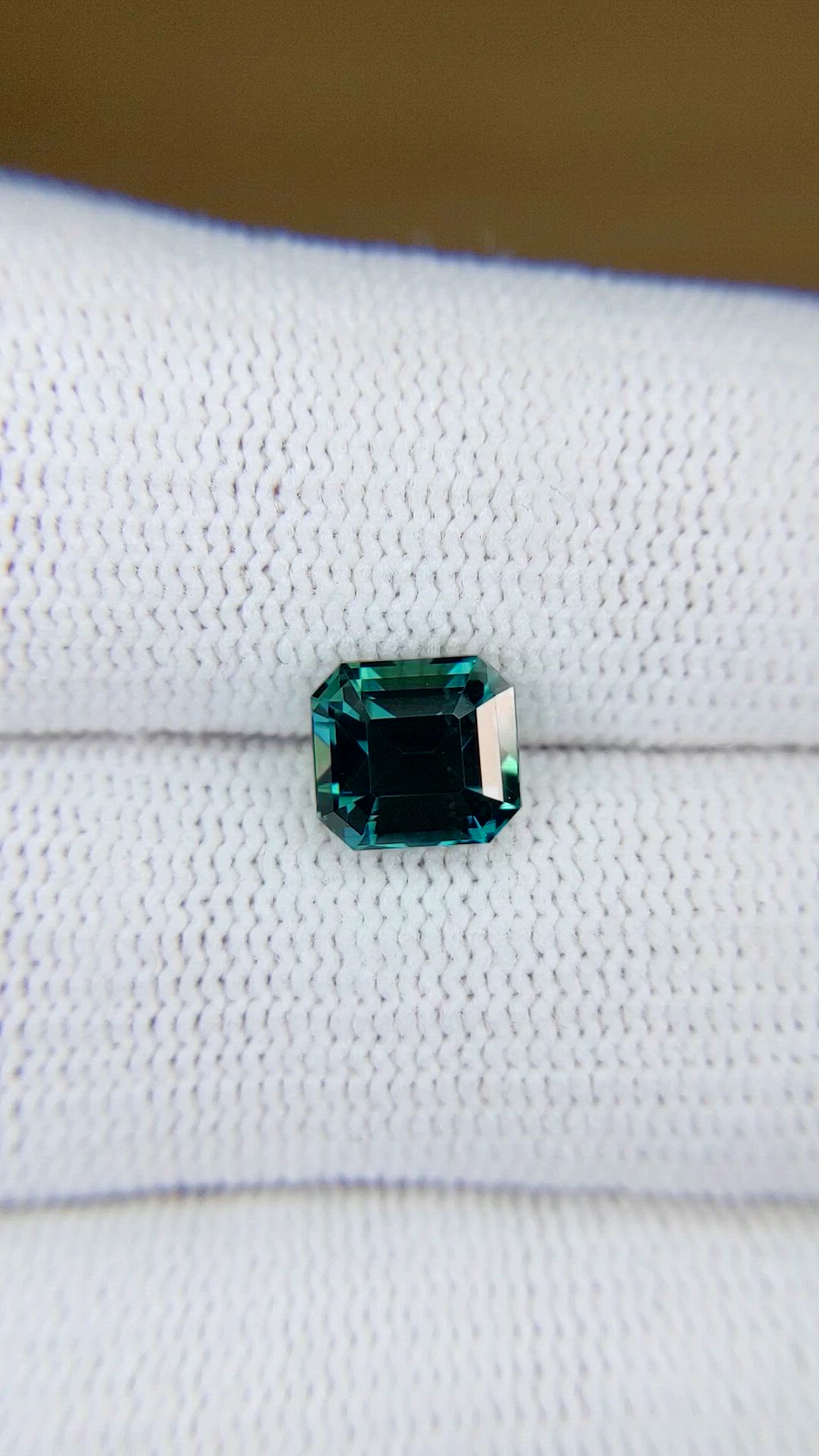 2.53 Ct. Bluish Green Sapphire from Madagascar Size Video