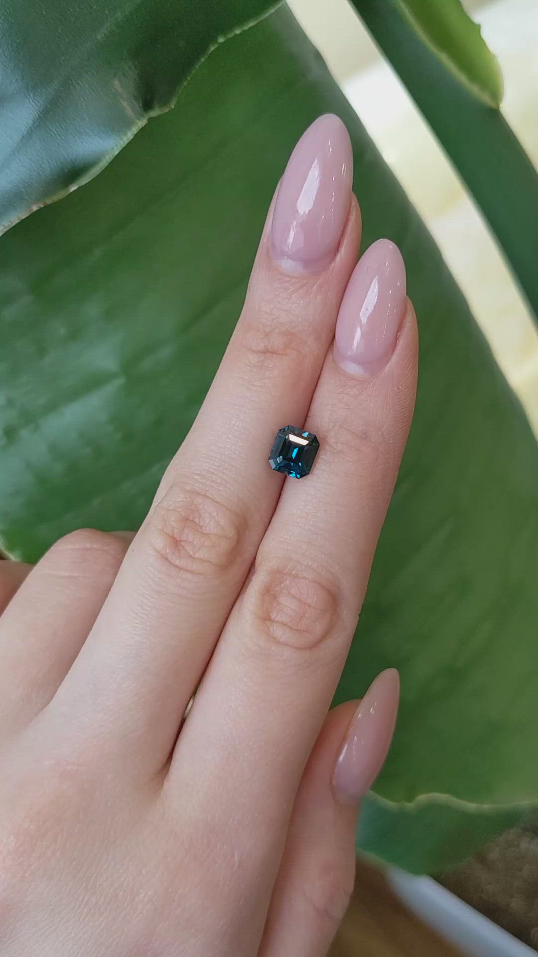 2.53 Ct. Bluish Green Sapphire from Madagascar Size Video