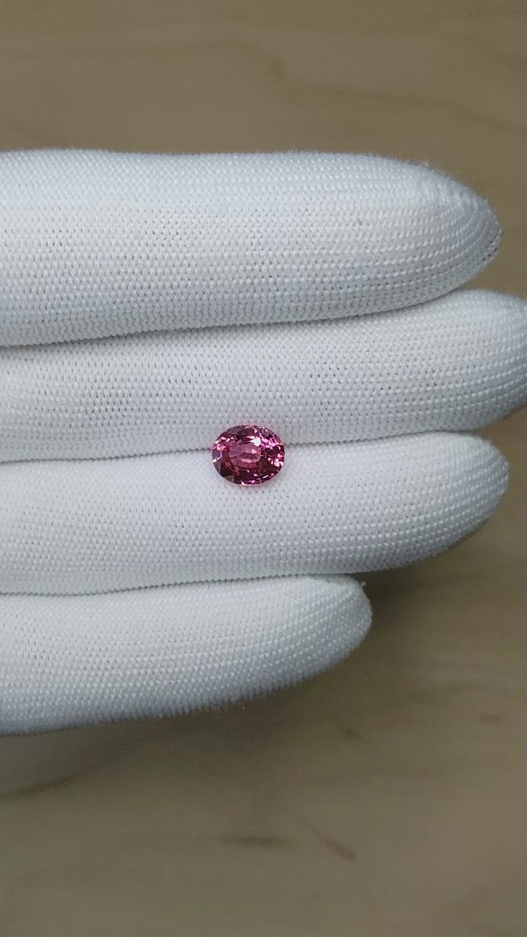 3.52 Ct. Reddish Pink Sapphire from Madagascar Size Video