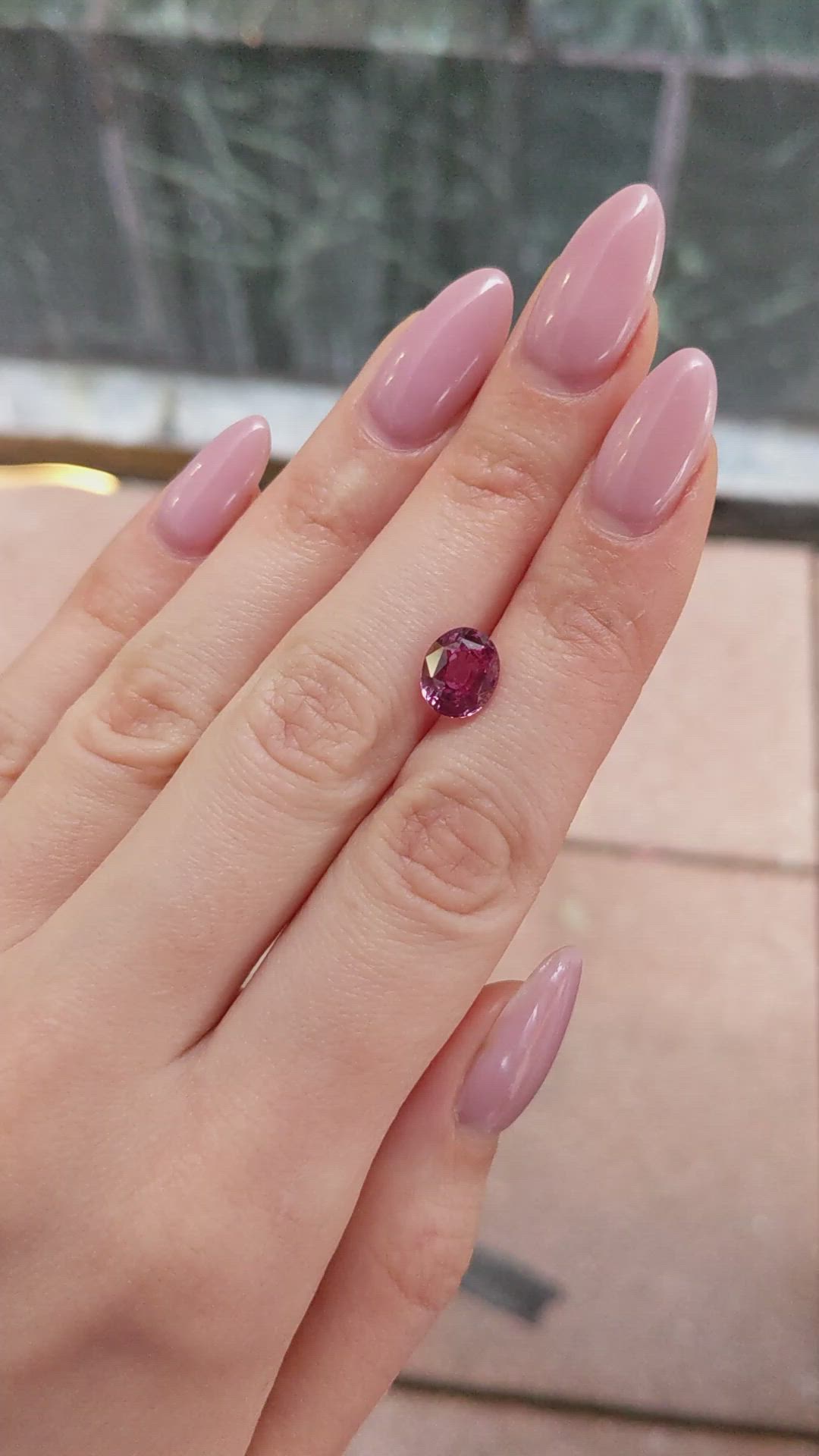 3.52 Ct. Reddish Pink Sapphire from Madagascar Size Video