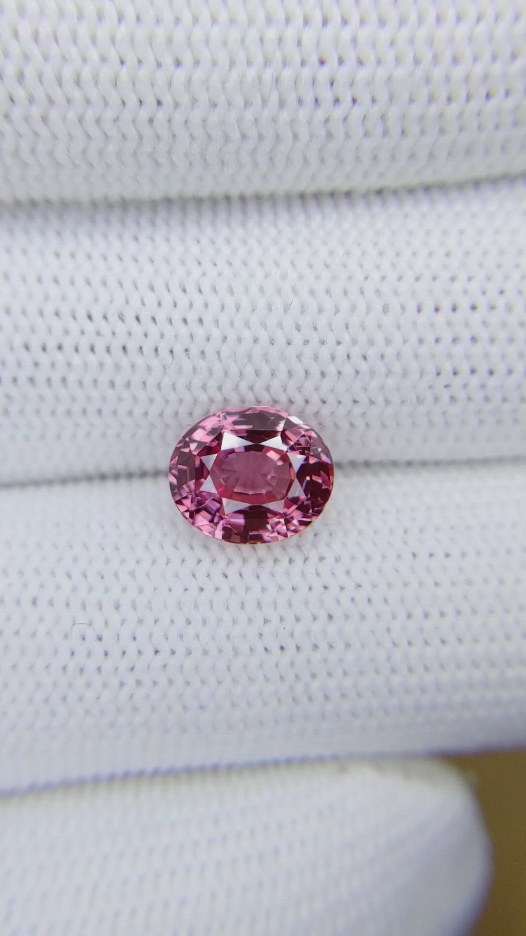 3.52 Ct. Reddish Pink Sapphire from Madagascar Size Video
