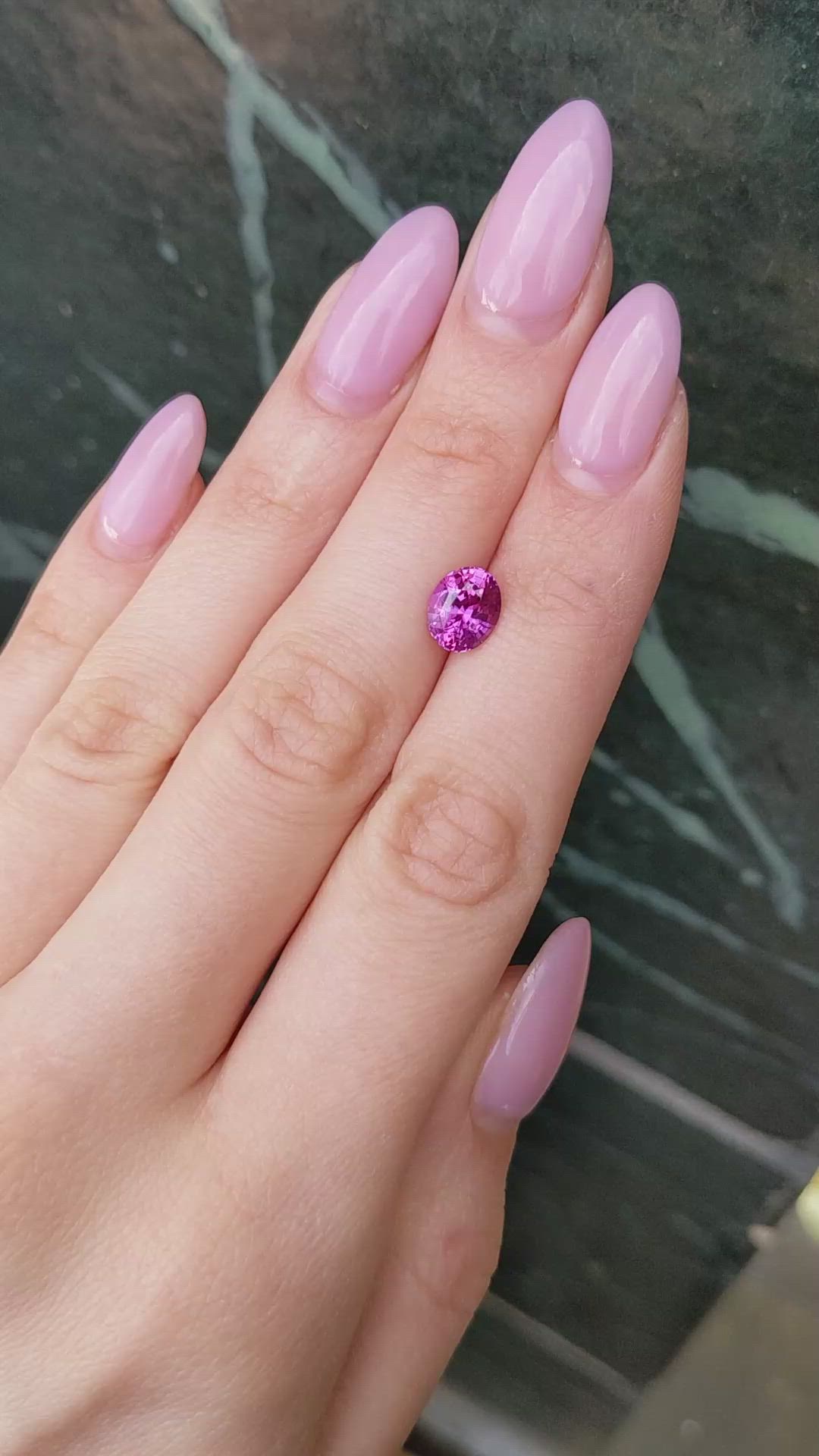 2.16 Ct. Purplish Pink Sapphire from Madagascar Size Video